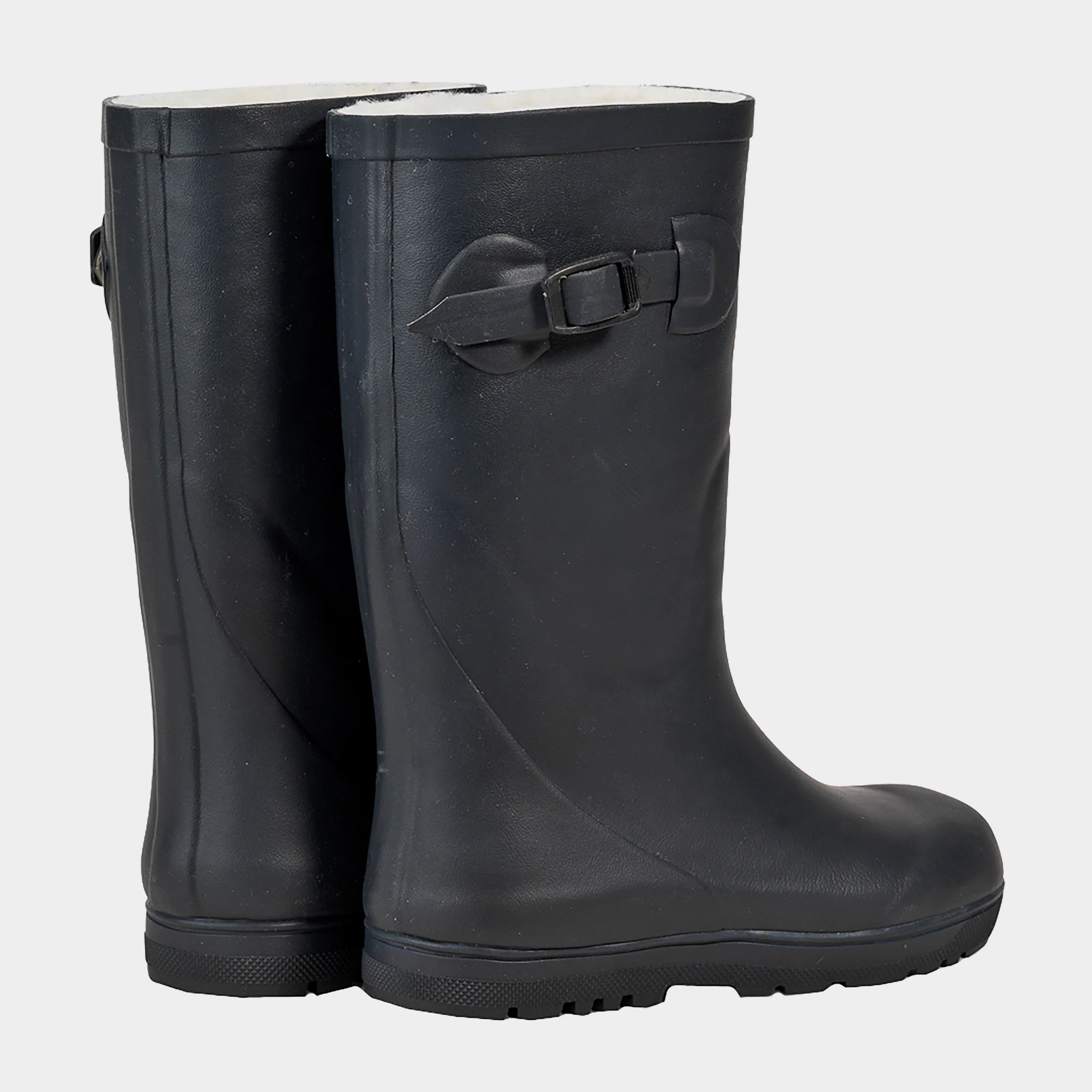 Childs Woody Pop Fur Wellington Boots Marine - Image 2