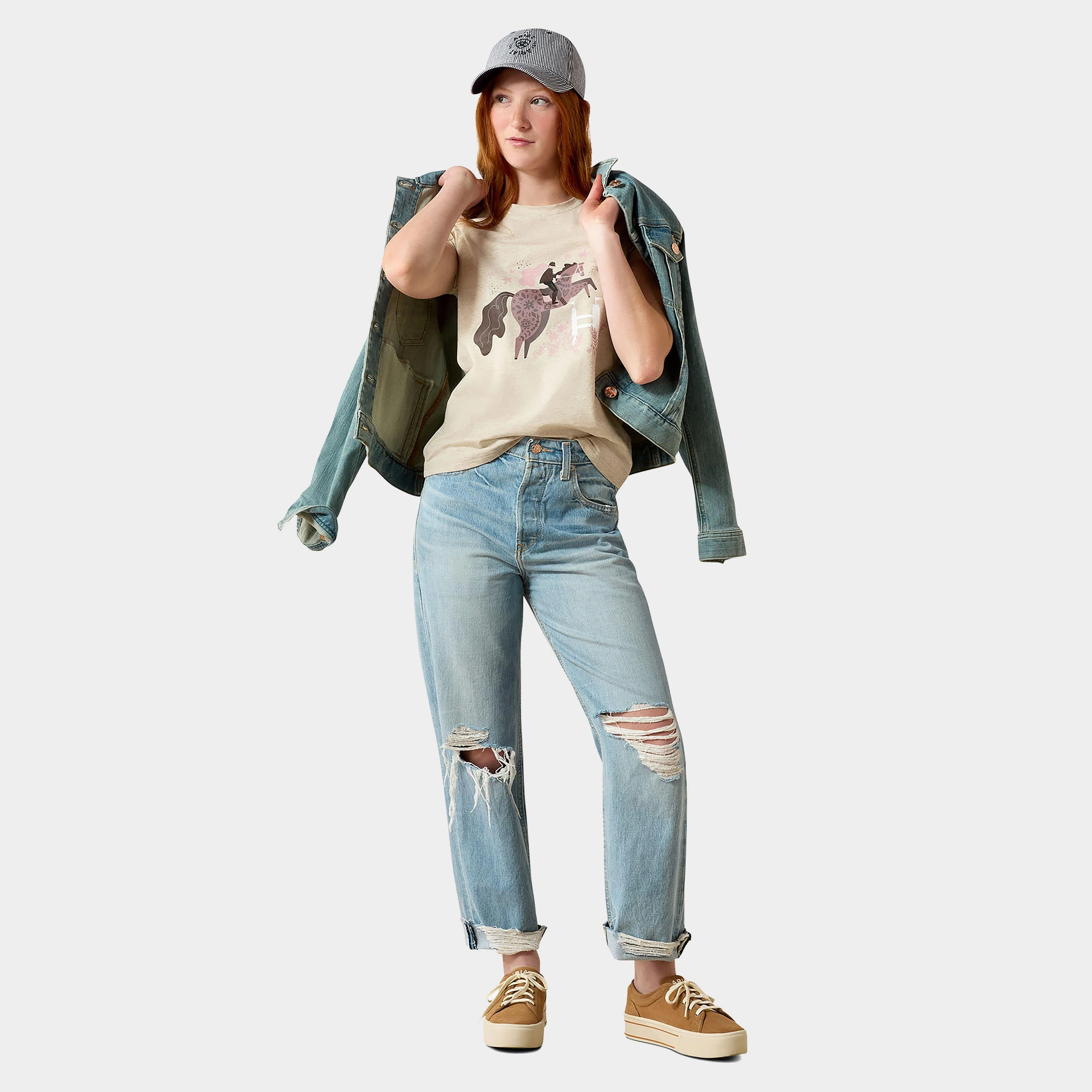 Kids' Floral Leap T-Shirt Oatmeal - Image 4