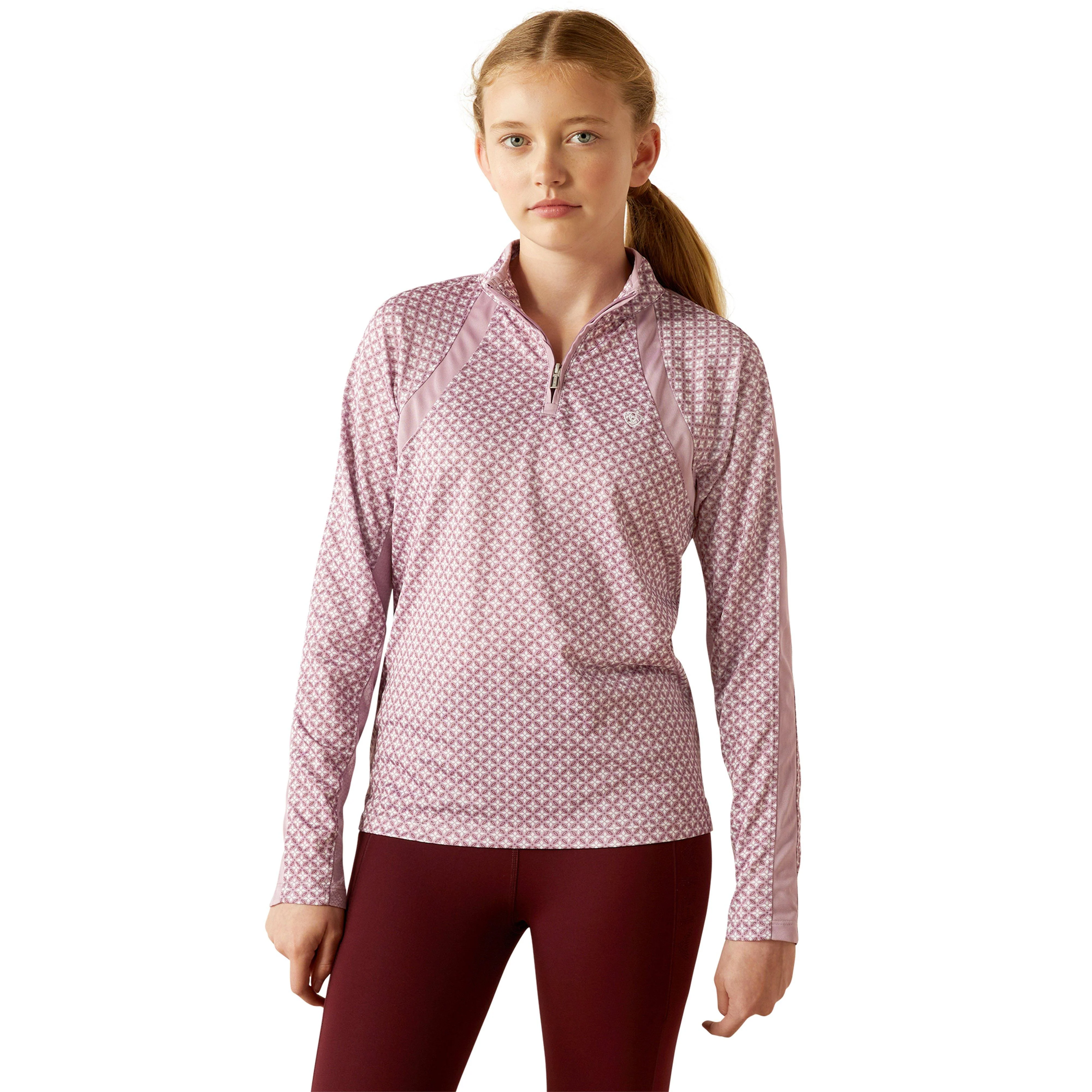 Kids Sunstopper 3.0 1/4 Zip Base Layer Lavender Mist Tile - Image 5