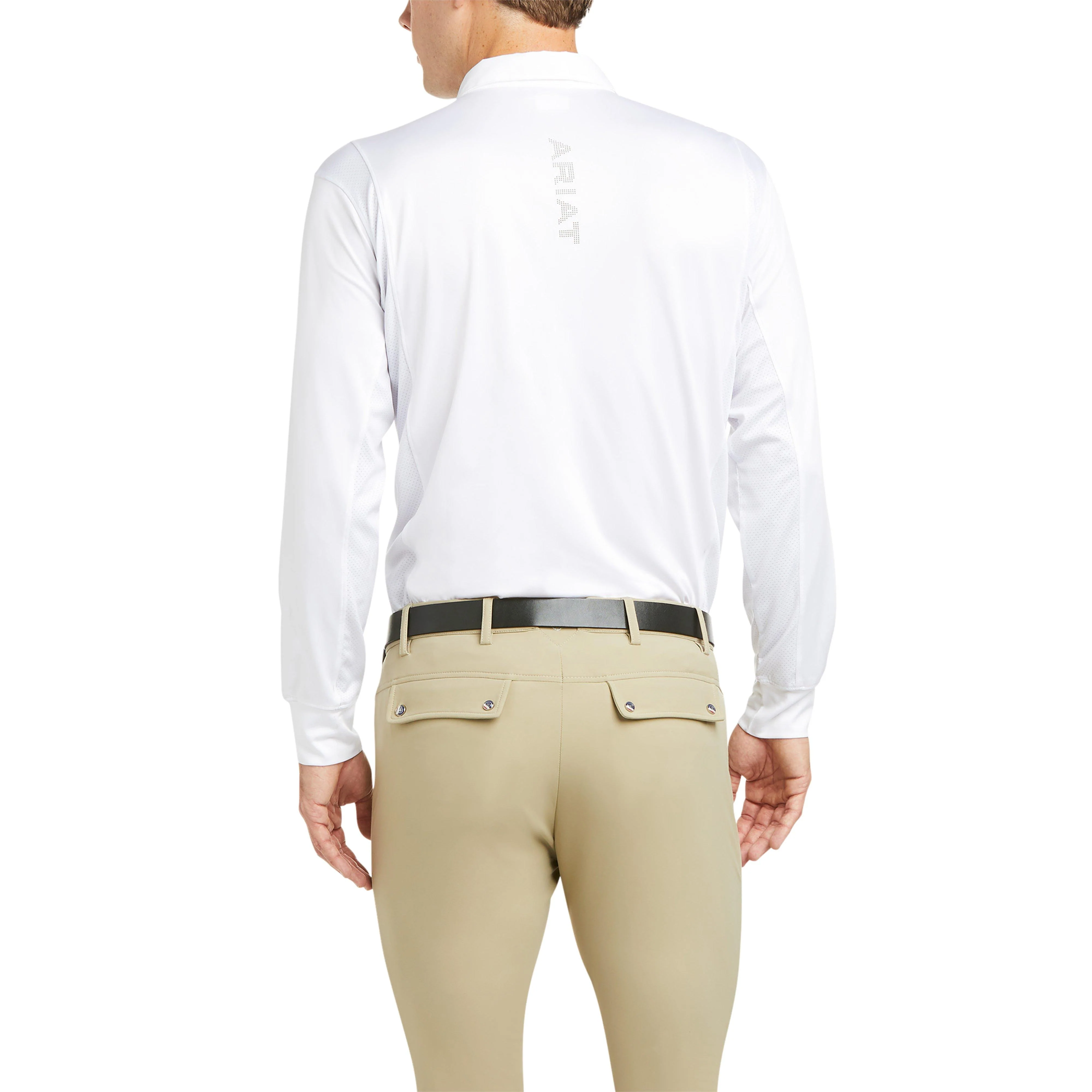 Mens TEK Long Sleeved Show Shirt White - Image 2