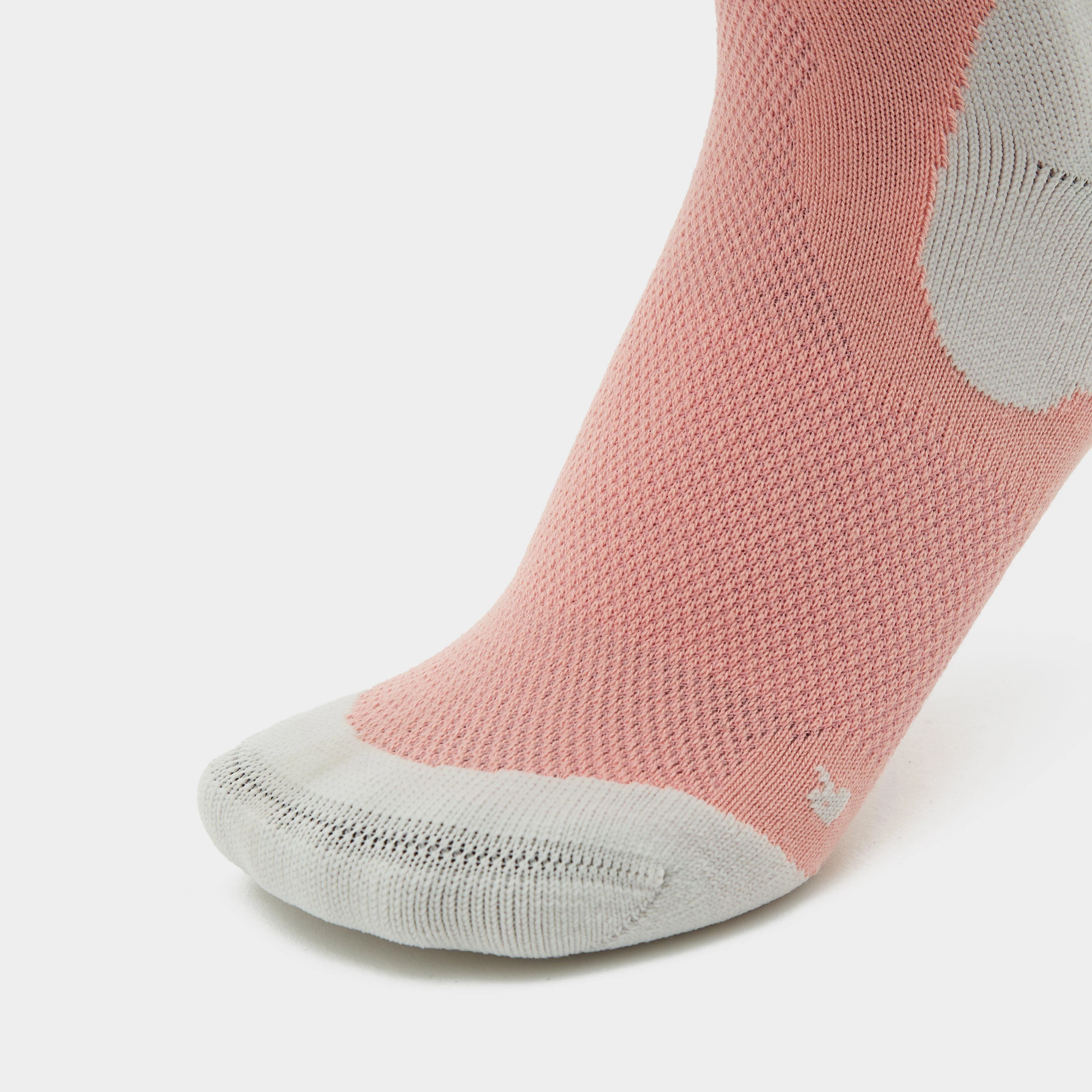 Tek Performance Socks Peach Blossom/Heather Grey - Image 3