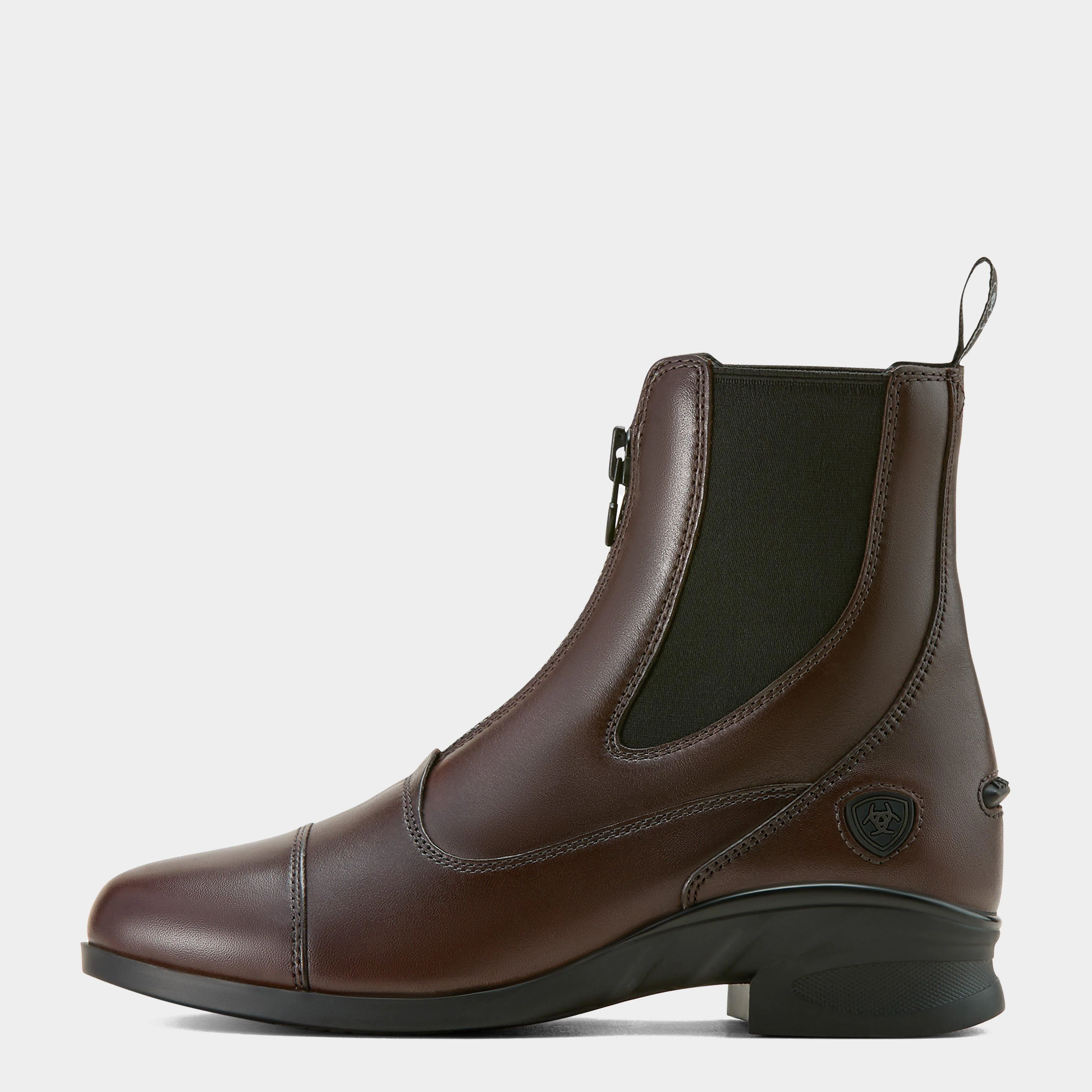 Womens Heritage Zip Paddock Boots Brown - Image 3