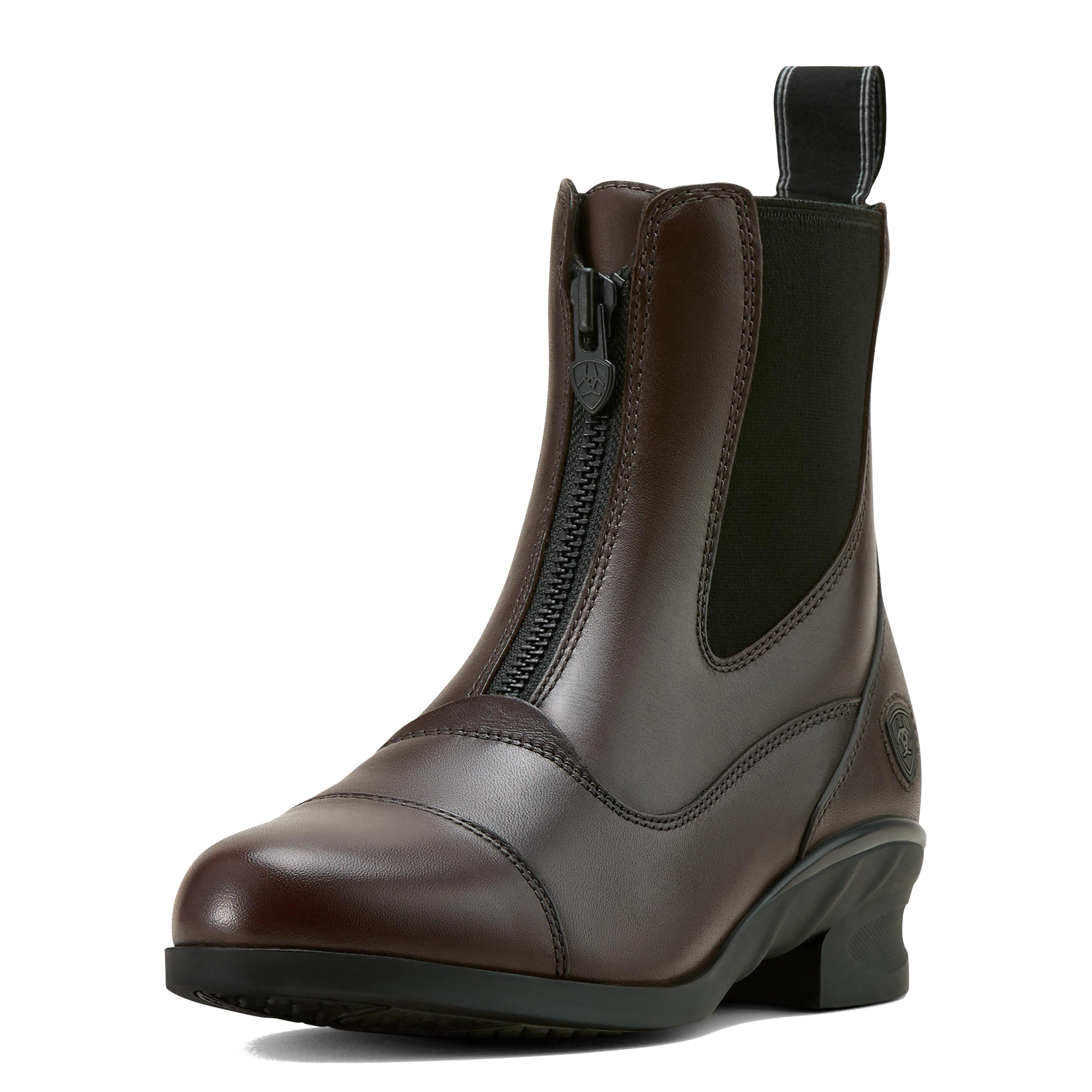 Womens Heritage Zip Paddock Boots Brown - Image 7