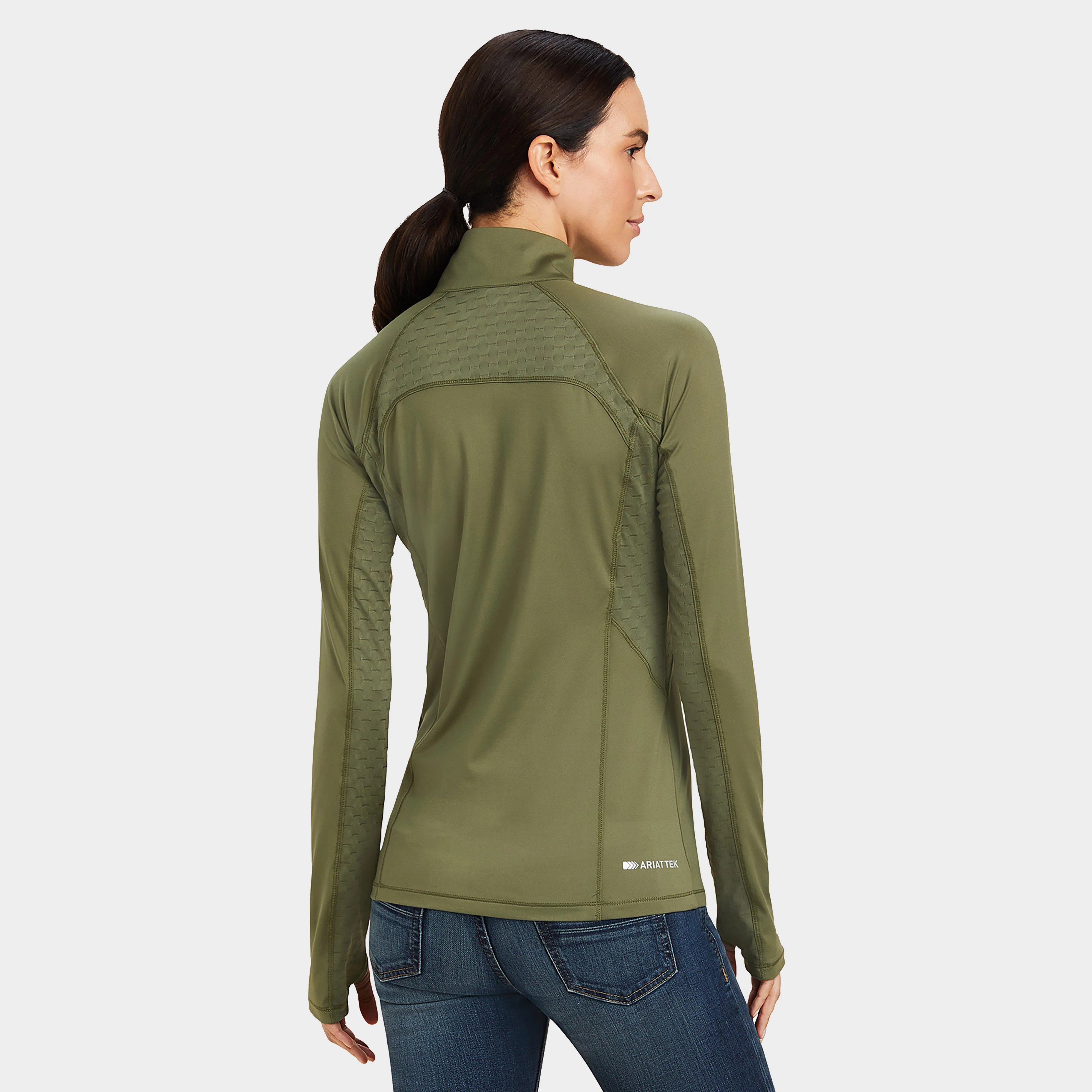 Womens Lowell 2.0 1/4 Zip Base Layer Four Leaf Clover - Image 2