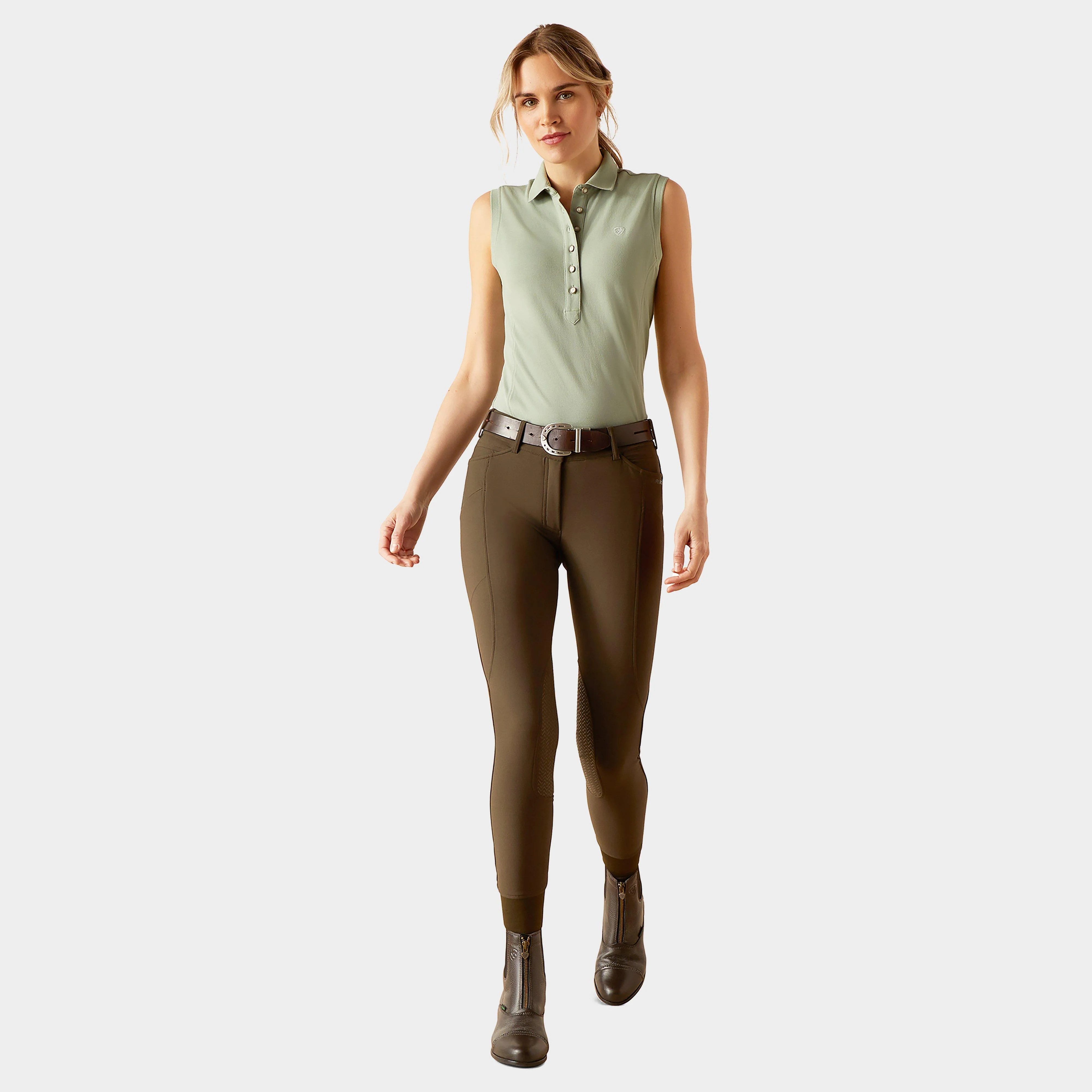 Womens Prix 2.0 Sleeveless Polo Shirt Lily Pad - Image 4