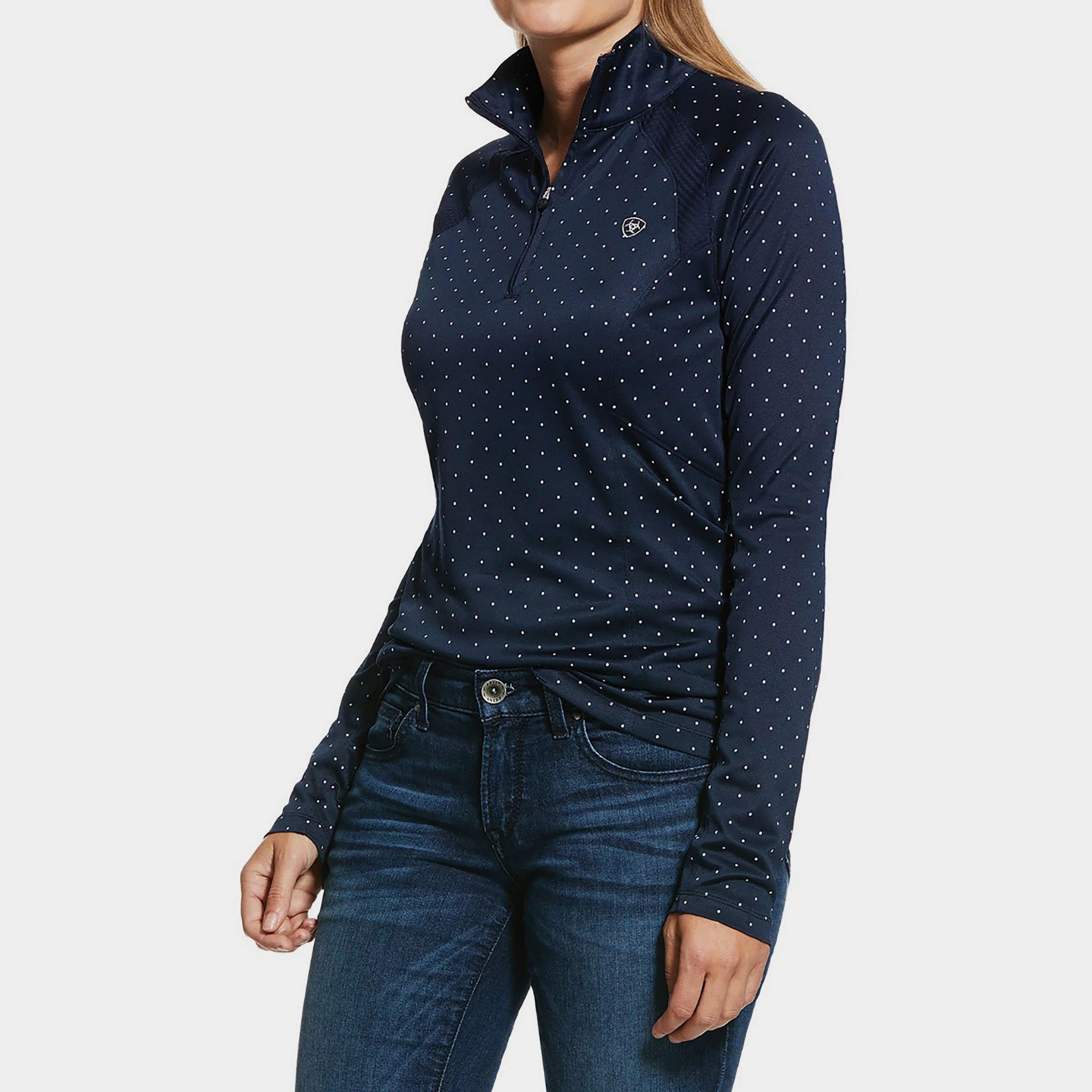 Womens Sunstopper 2.0 Baselayer Navy Dot - Image 3