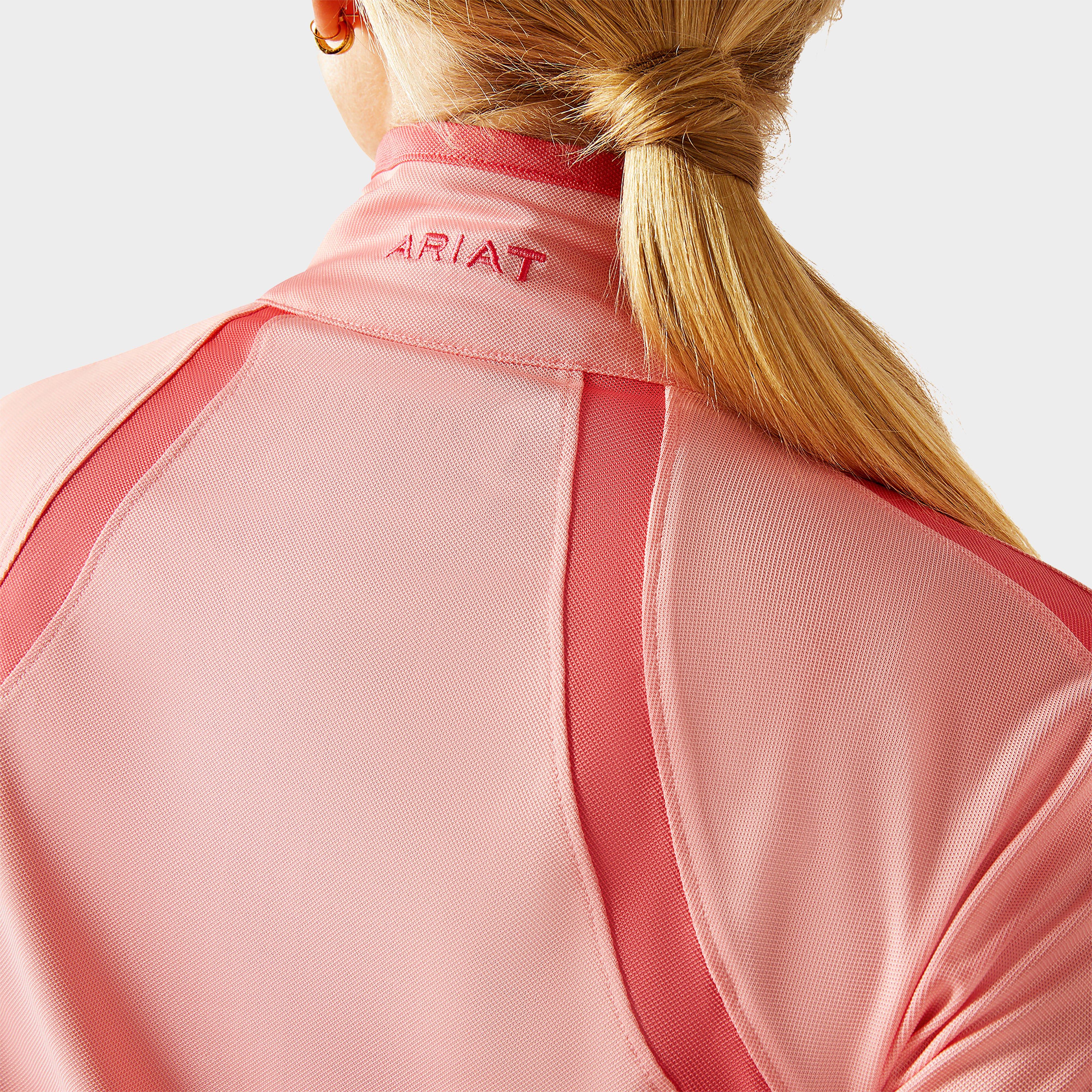 Womens Sunstopper 3.0 1/4 Zip Base Layer Flamingo Pink - Image 4