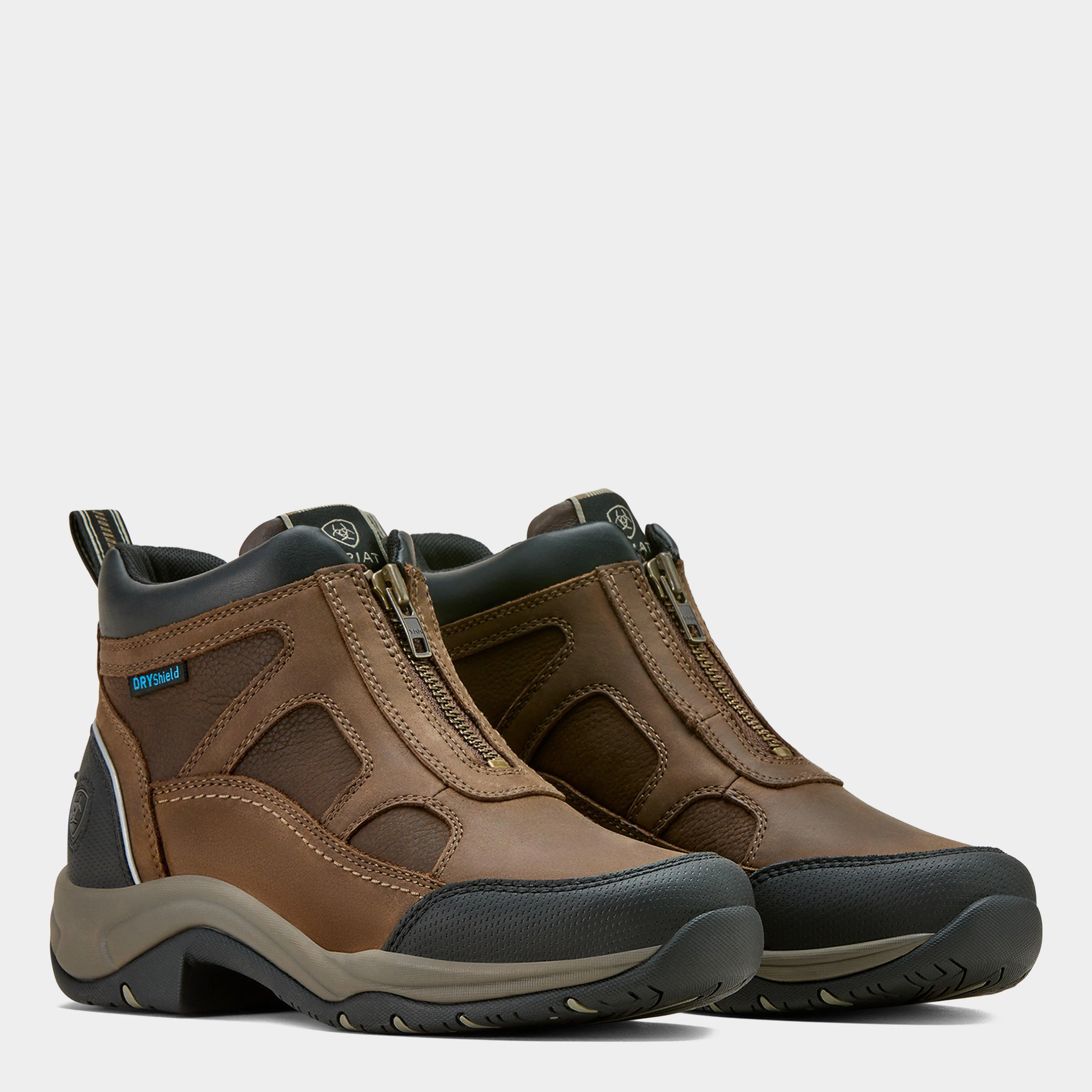 Womens Terrain II Zip Waterproof Boots Dark Brown - Image 3