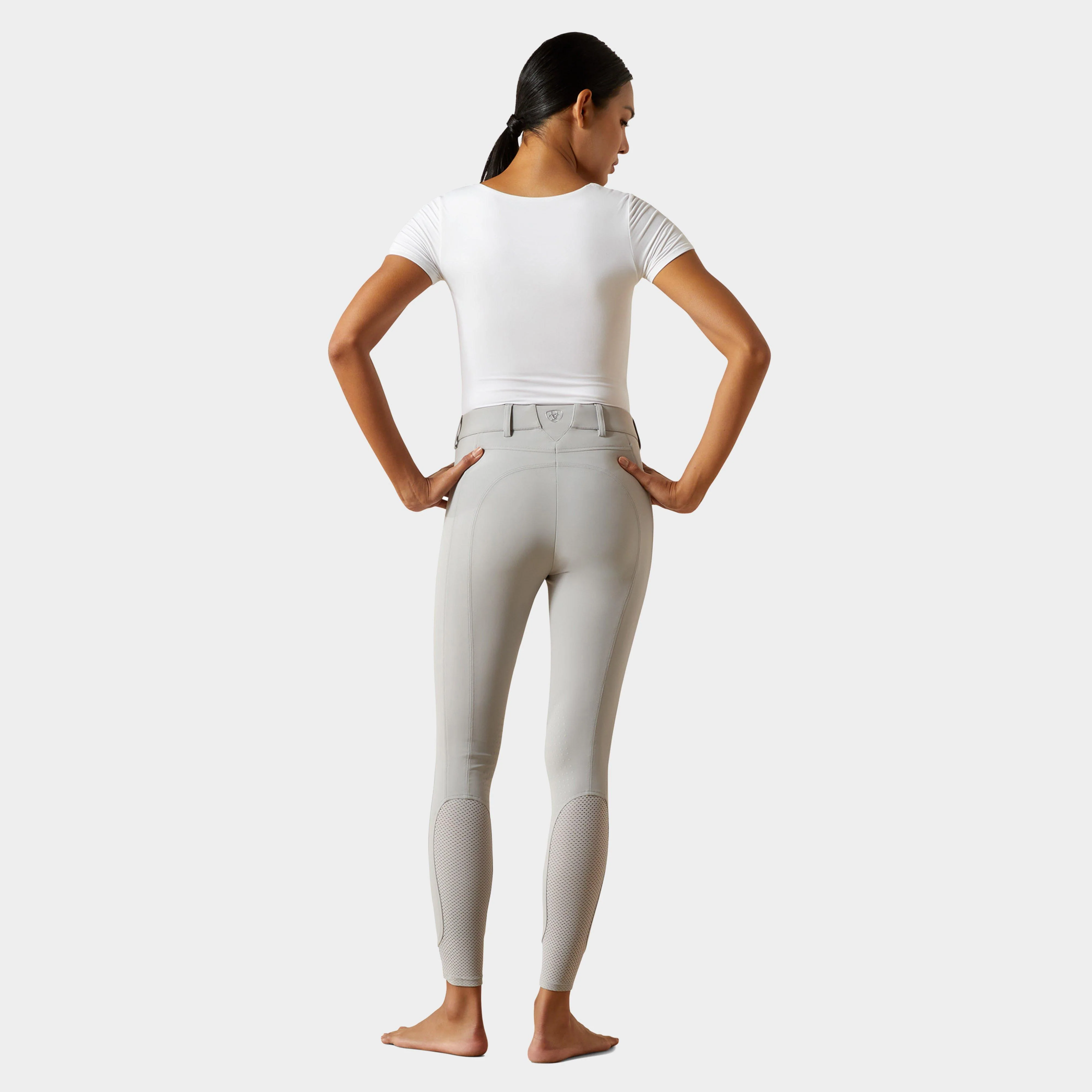 Womens Tri Factor NT Half Grip Breeches Show Grey - Image 2