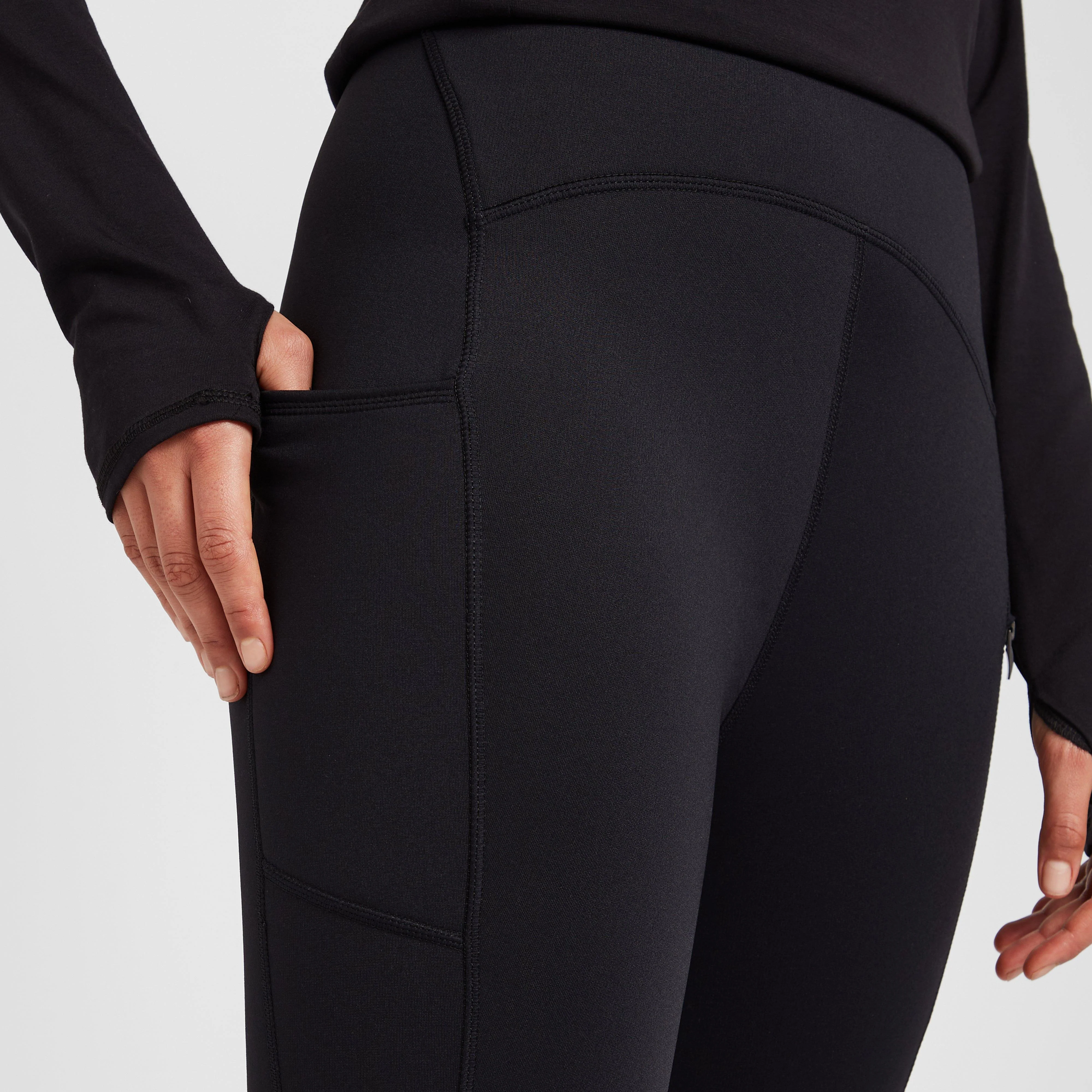 Womens Venture Thermal Half Grip Riding Tights Black - Image 5