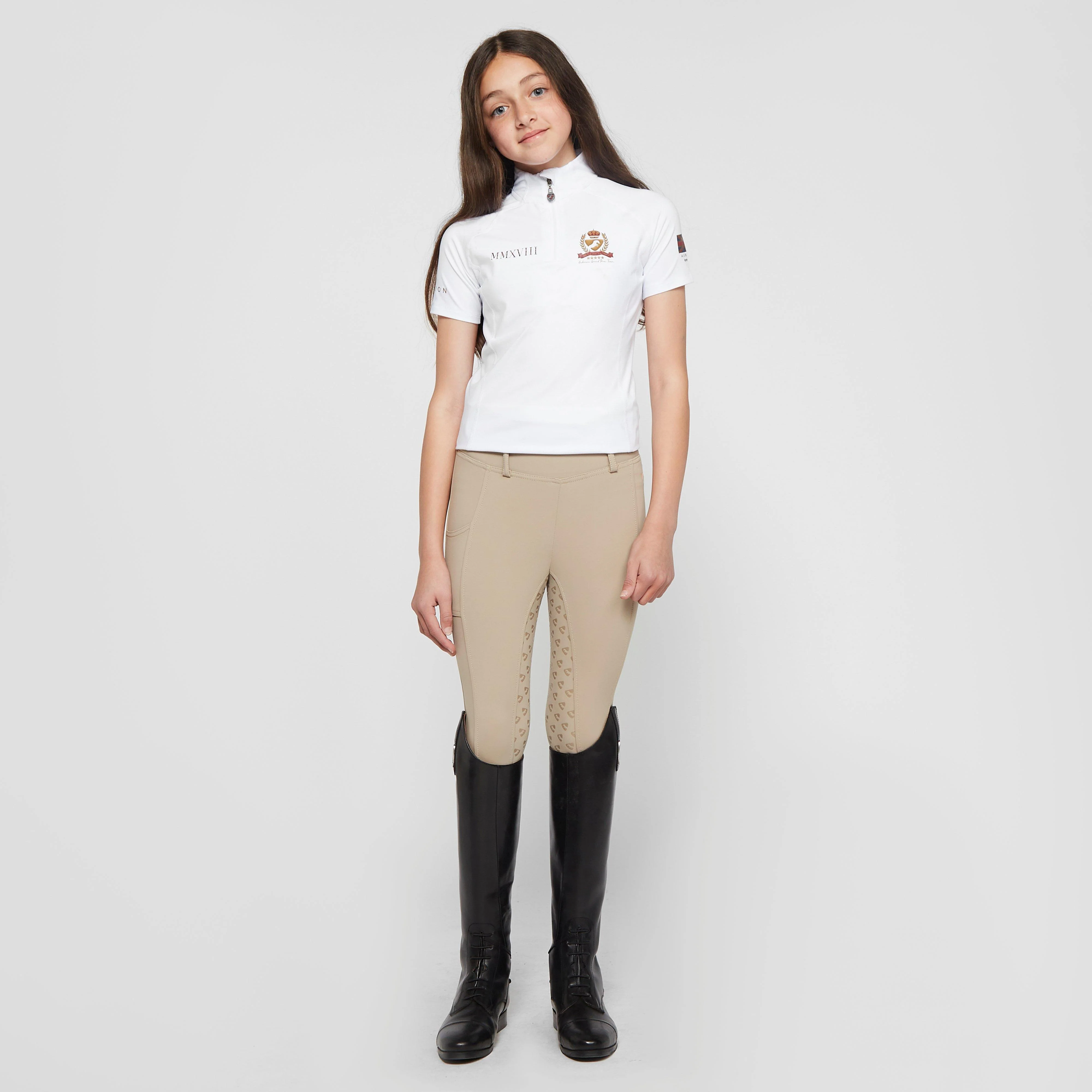 Childs Albany Riding Tights Beige - Image 3