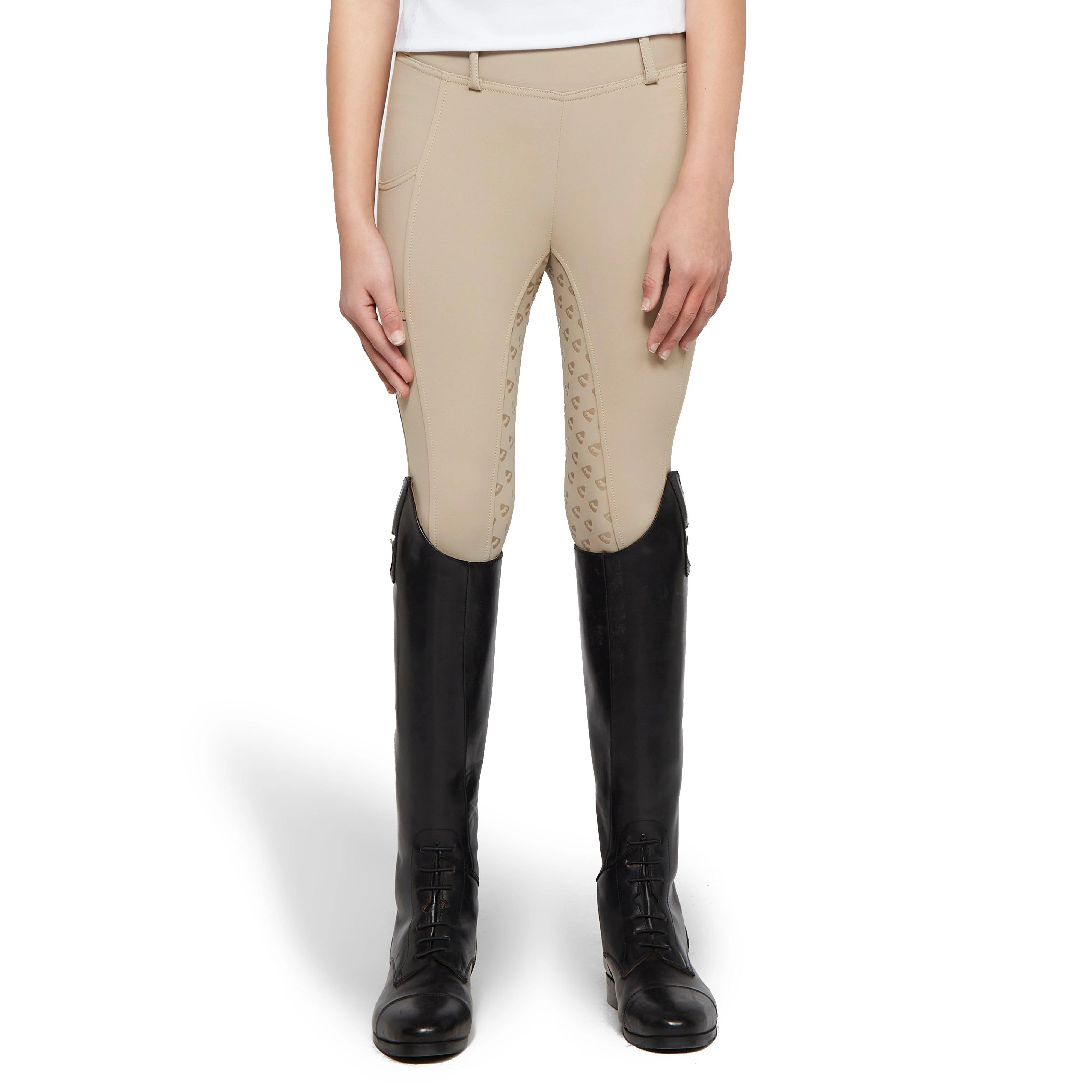 Childs Albany Riding Tights Beige - Image 9