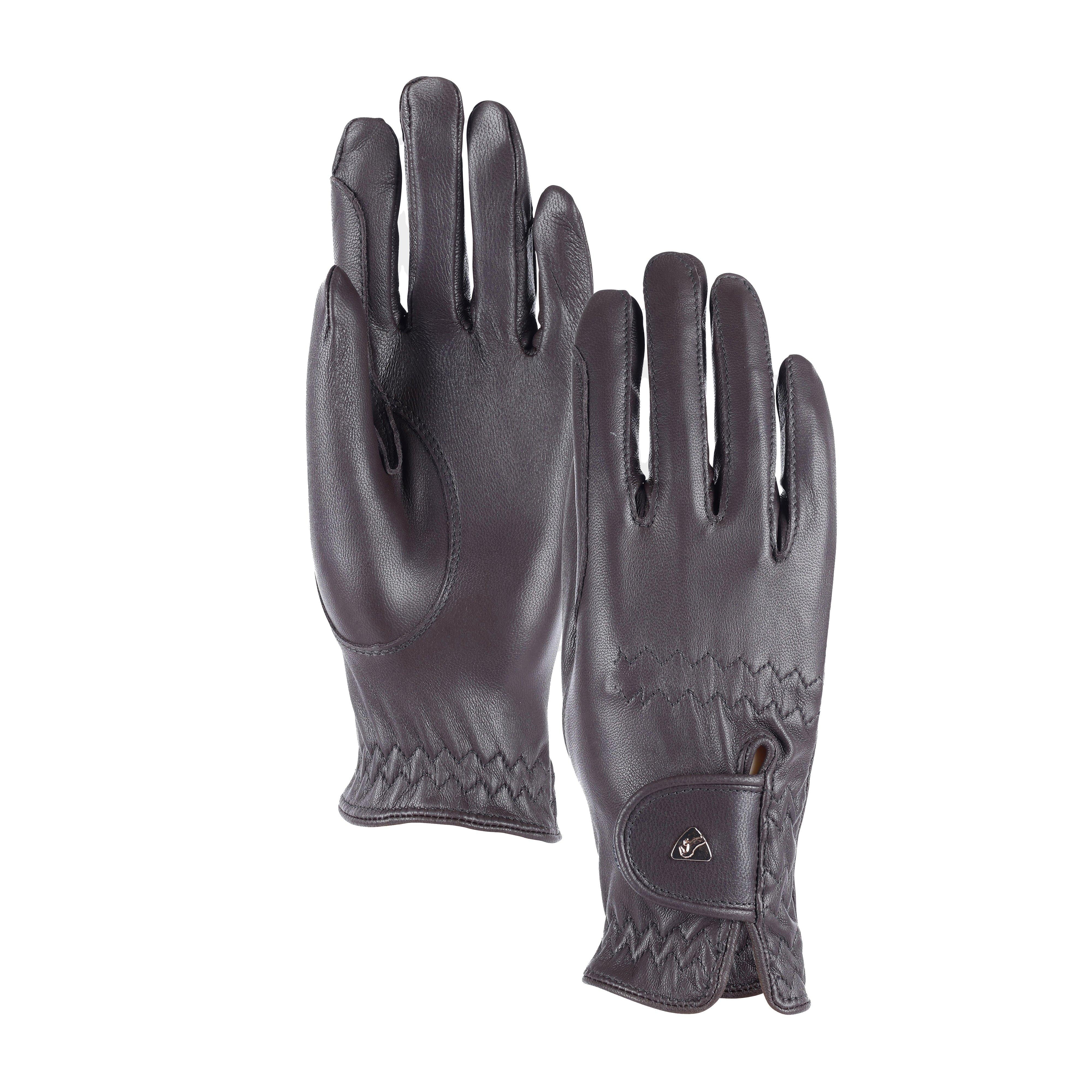 Leather Riding Gloves Brown - Image 6