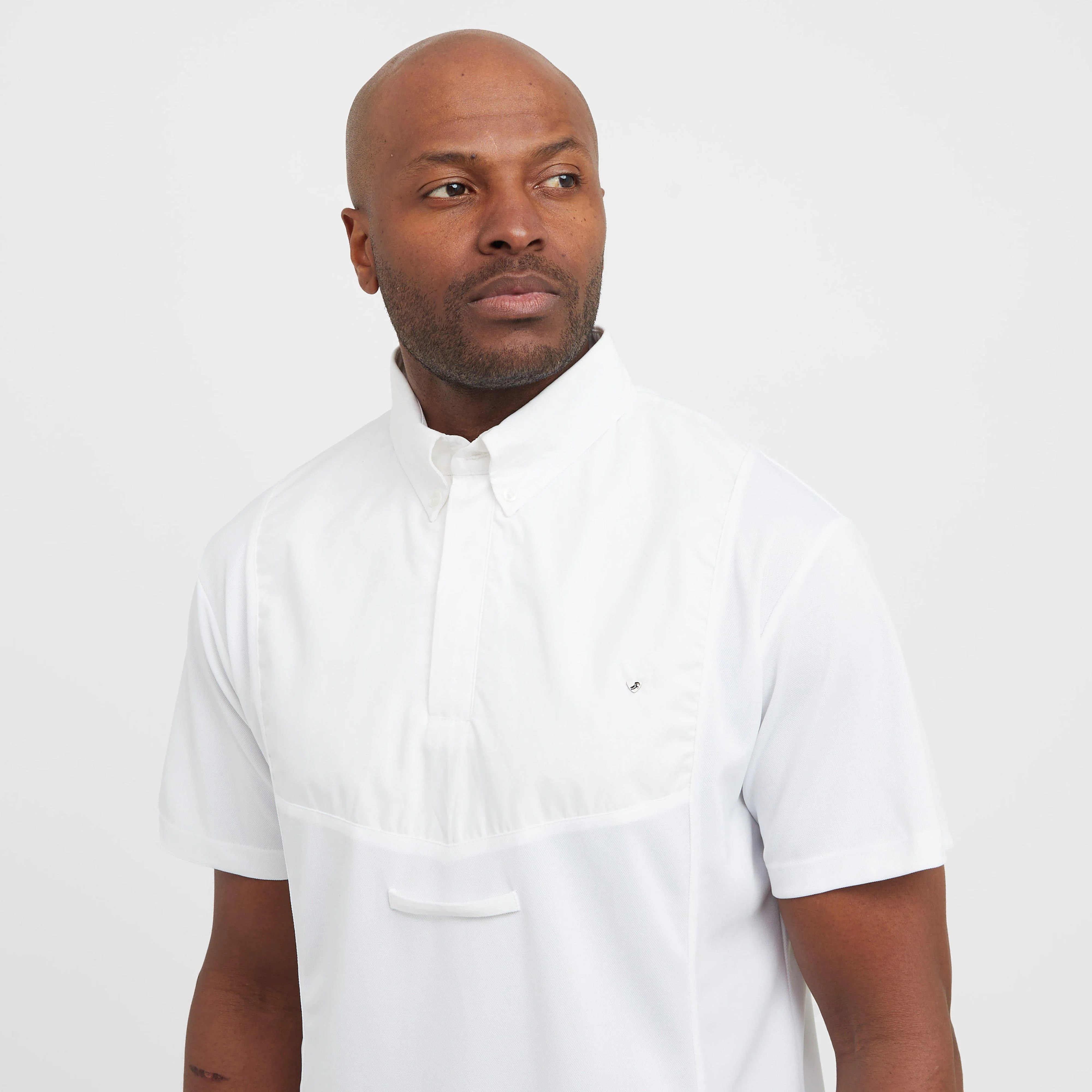 Mens Short Sleeved Tie Show Shirt White - Image 4