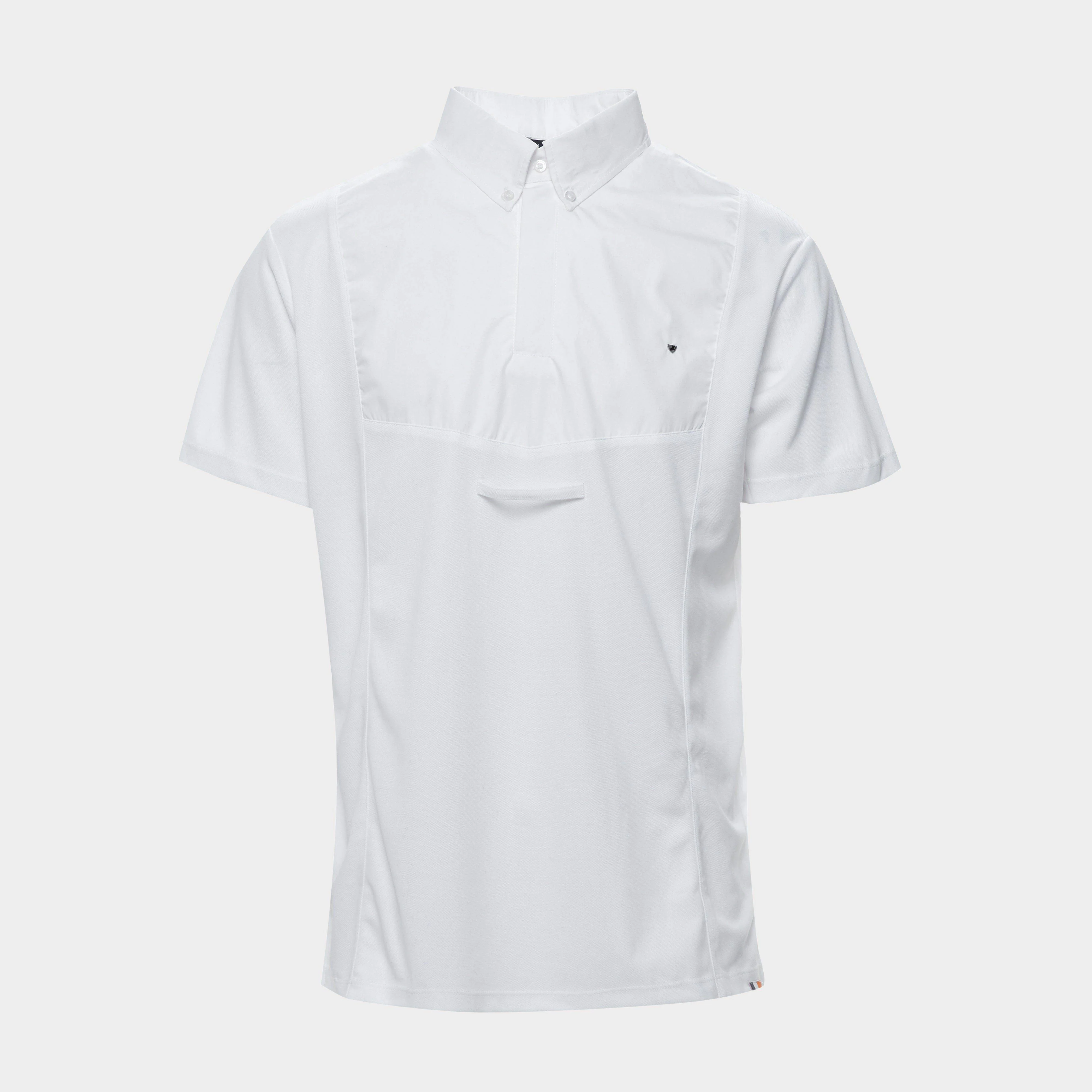 Mens Short Sleeved Tie Show Shirt White - Image 7
