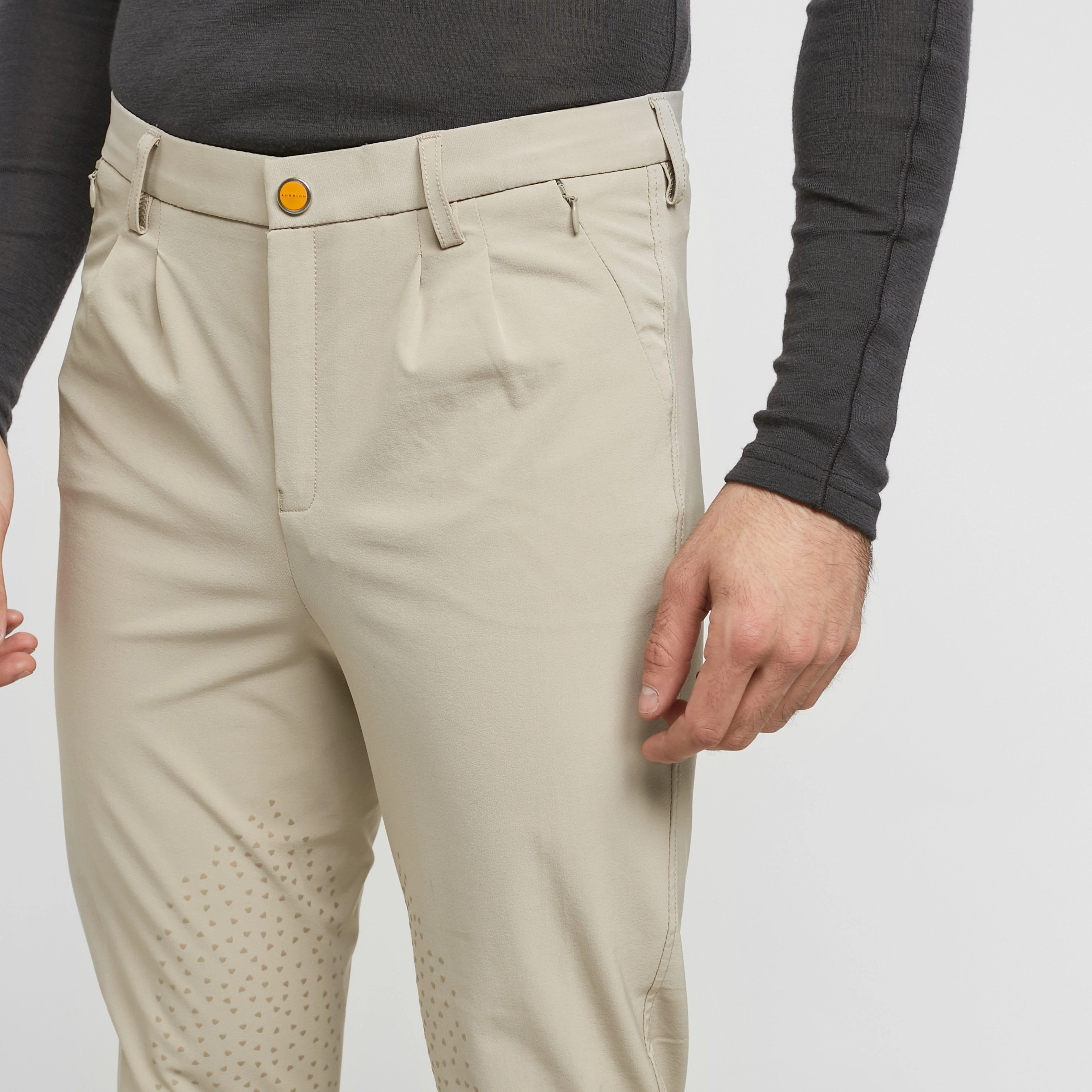 Mens Walton Knee Patch Breeches Beige - Image 4