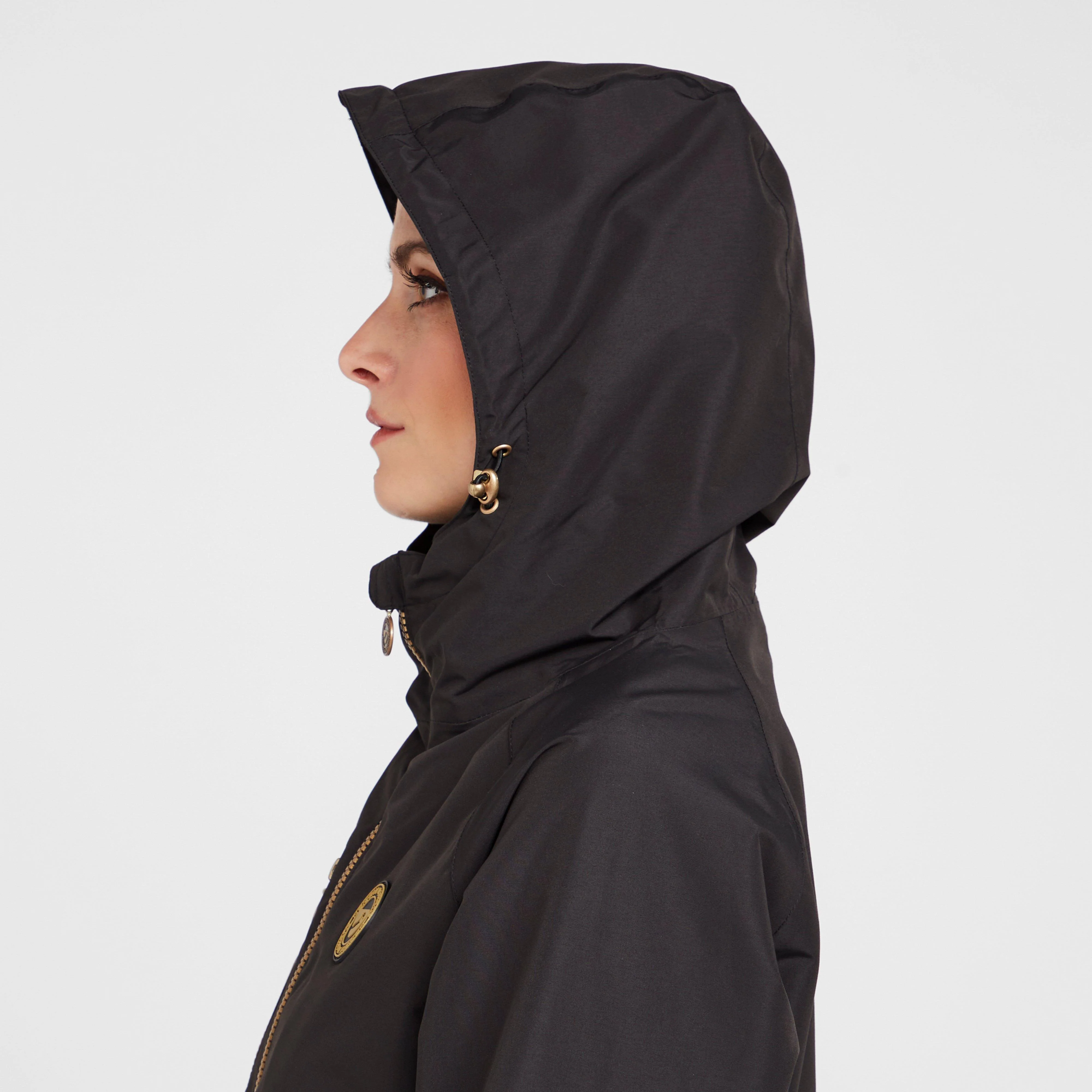 Womens Hackney Rain Jacket Charcoal - Image 5