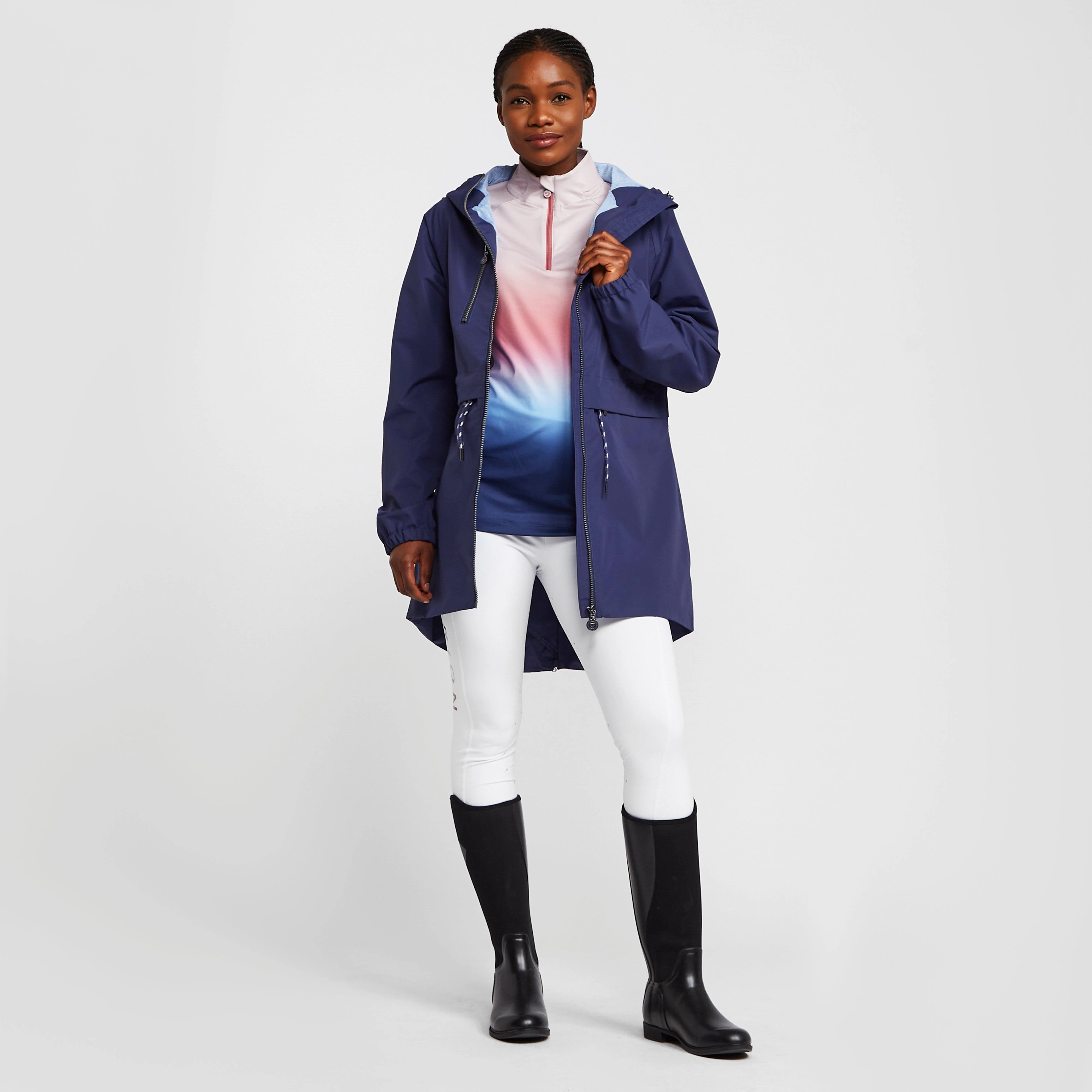 Womens Hackney Rain Jacket Dark Navy - Image 3