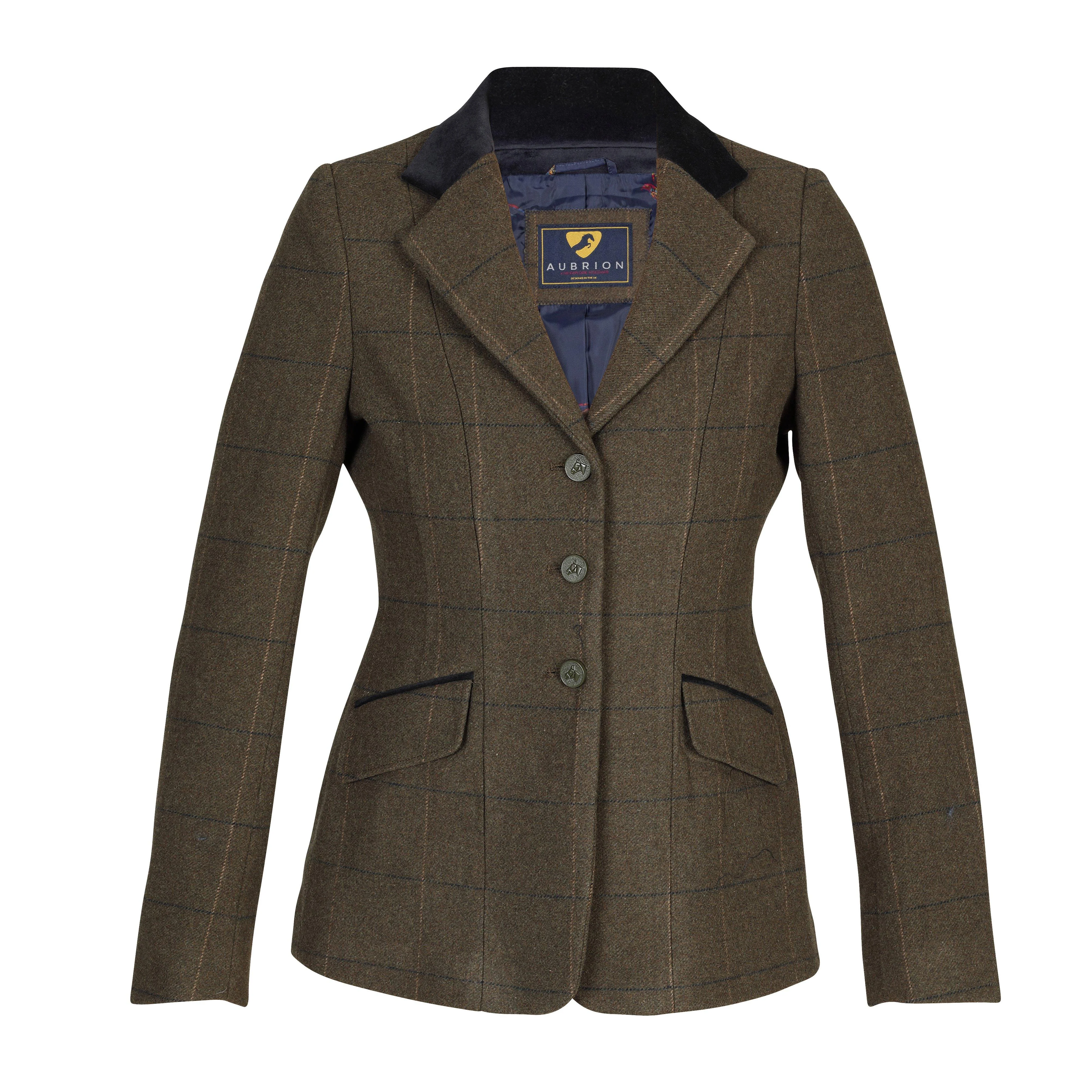 Womens Saratoga Tweed Jacket Green Check - Image 8