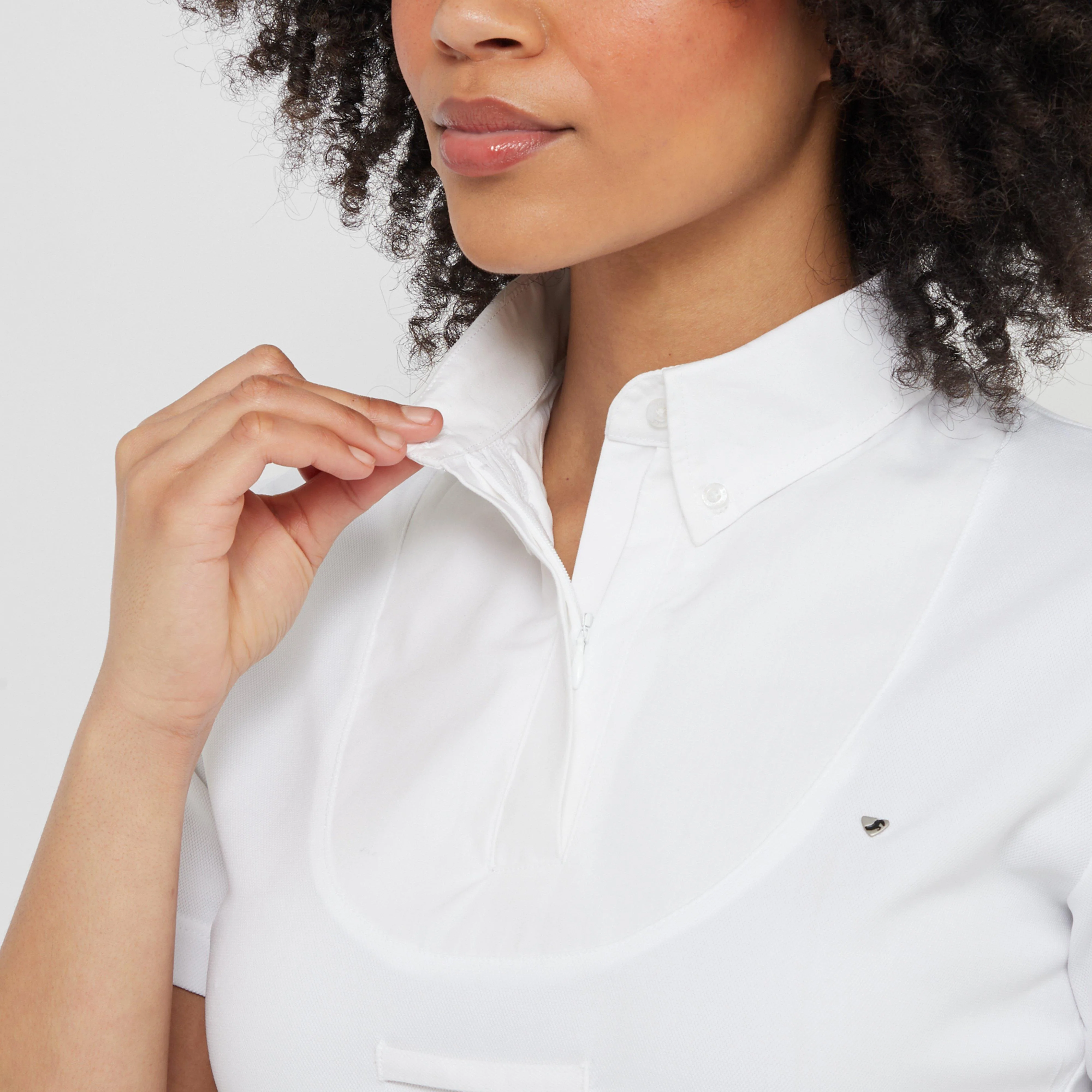 Womens Short Sleeve Tie Shirt White - Image 4