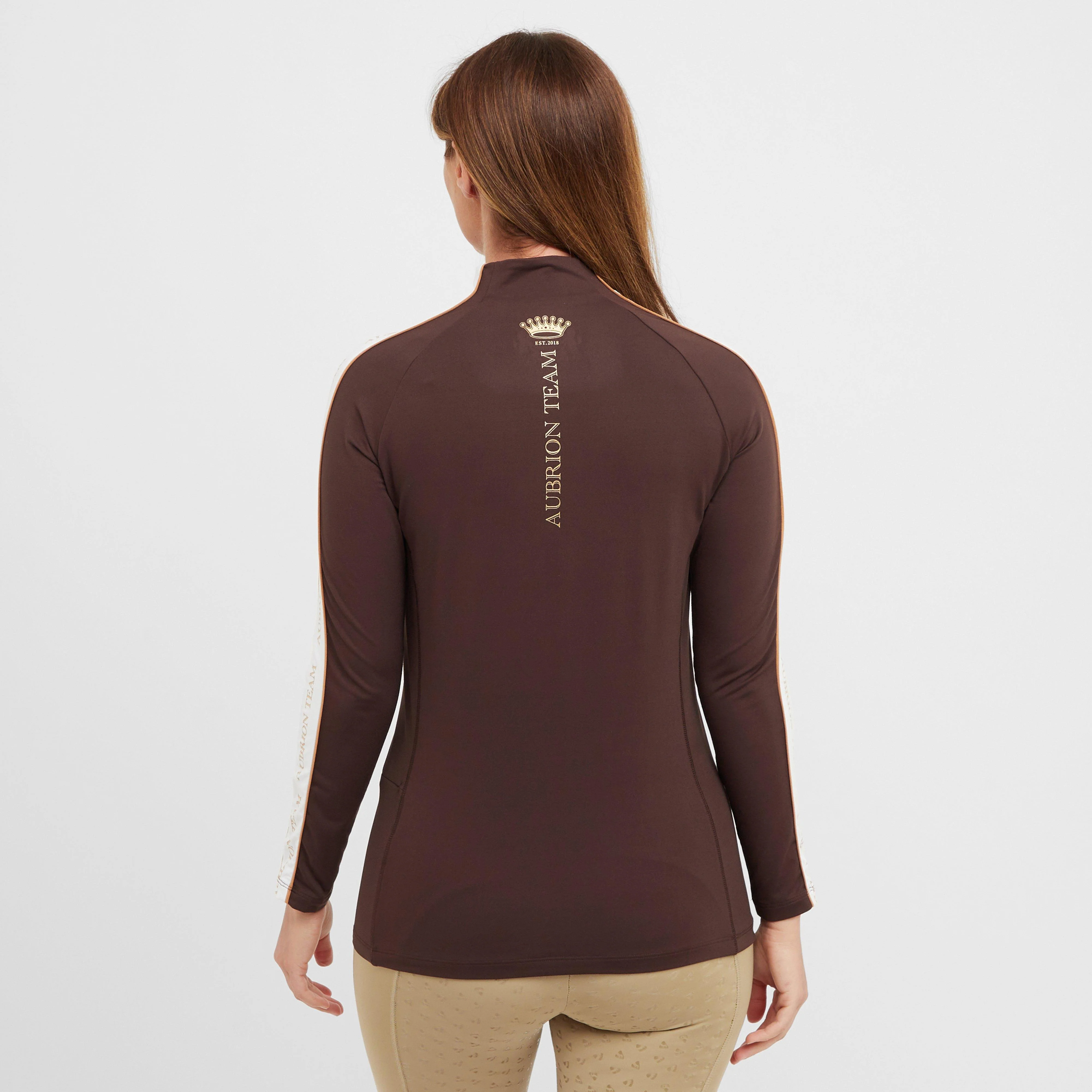 Womens Team Long Sleeved Base Layer Umber - Image 2