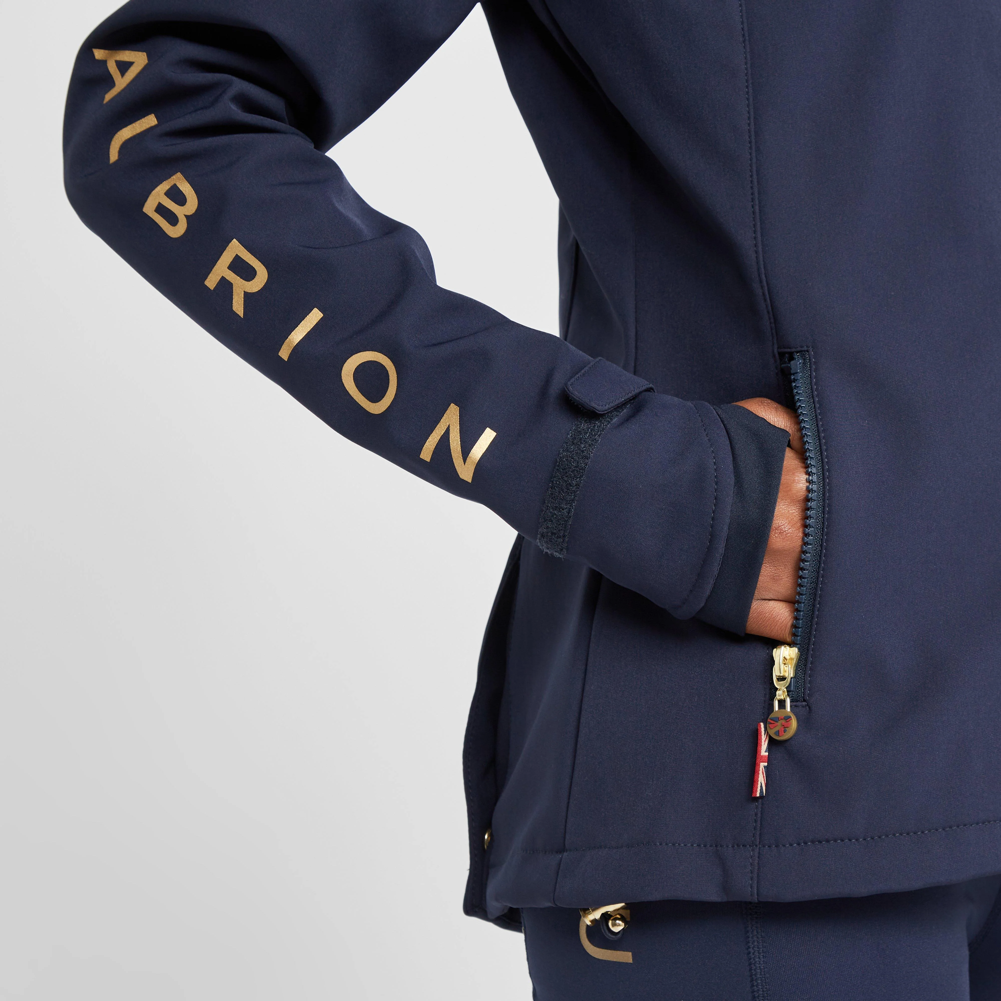 Womens Team Softshell Jacket Navy - Image 4