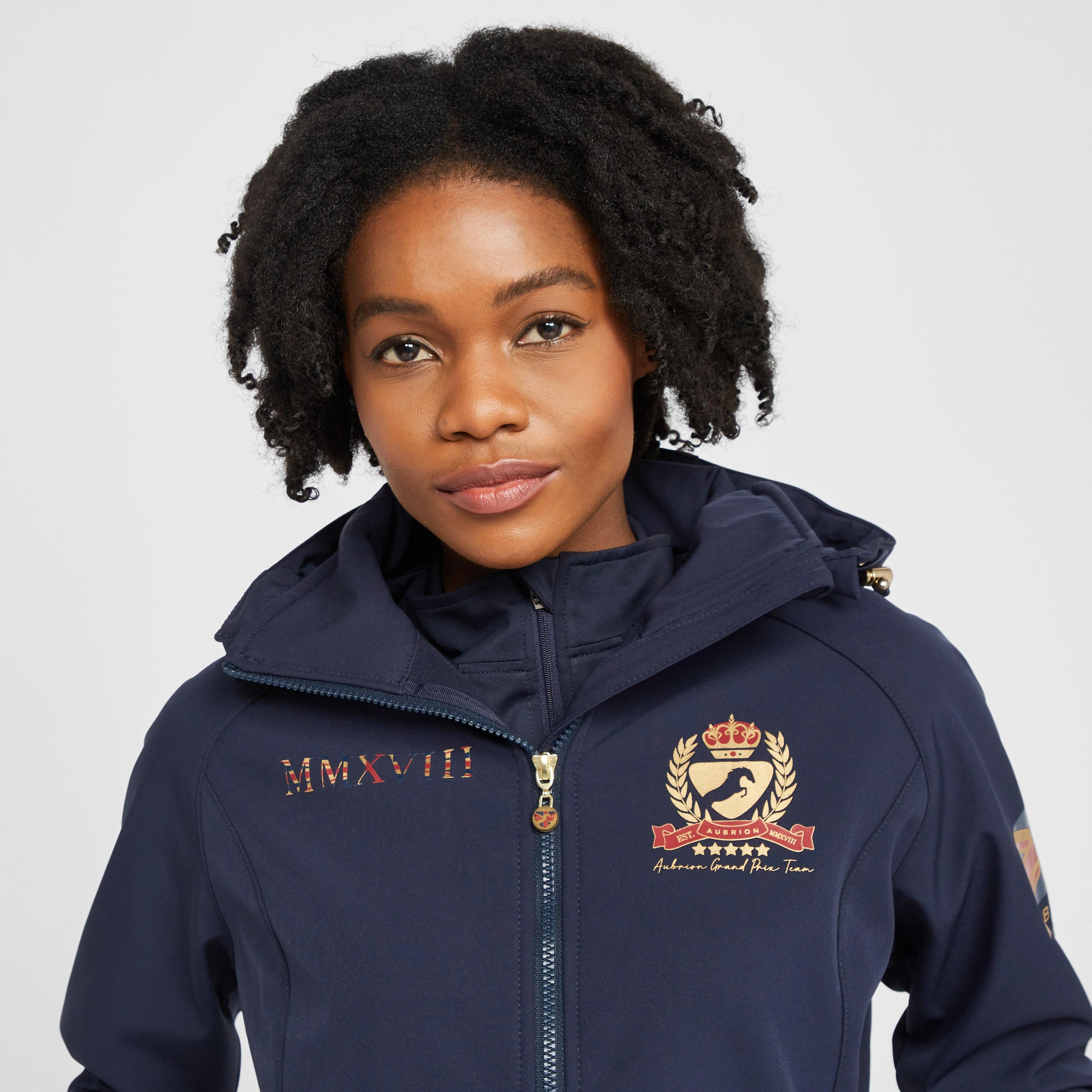 Womens Team Softshell Jacket Navy - Image 5