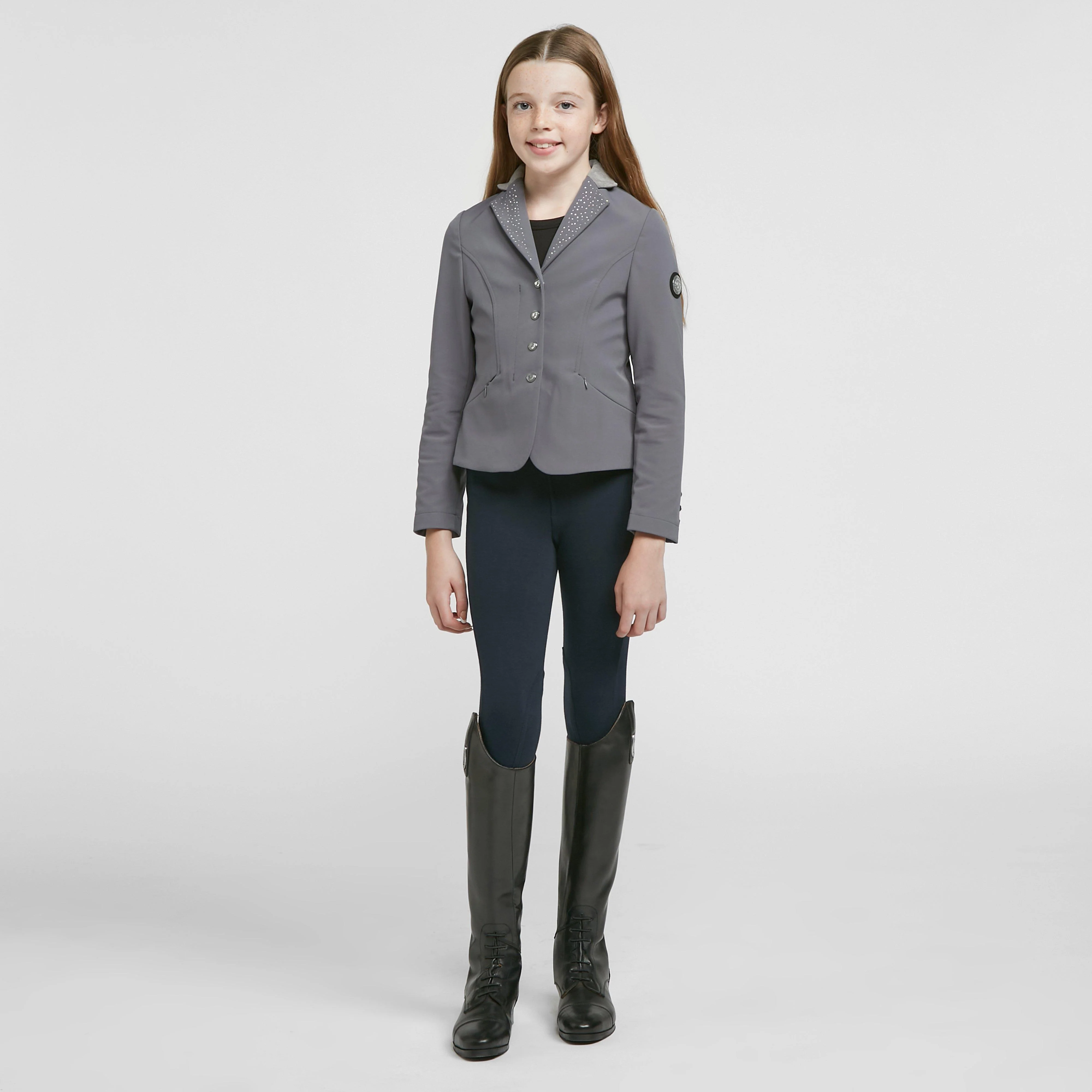 Young Rider Park Royal Show Jacket Grey - Image 3