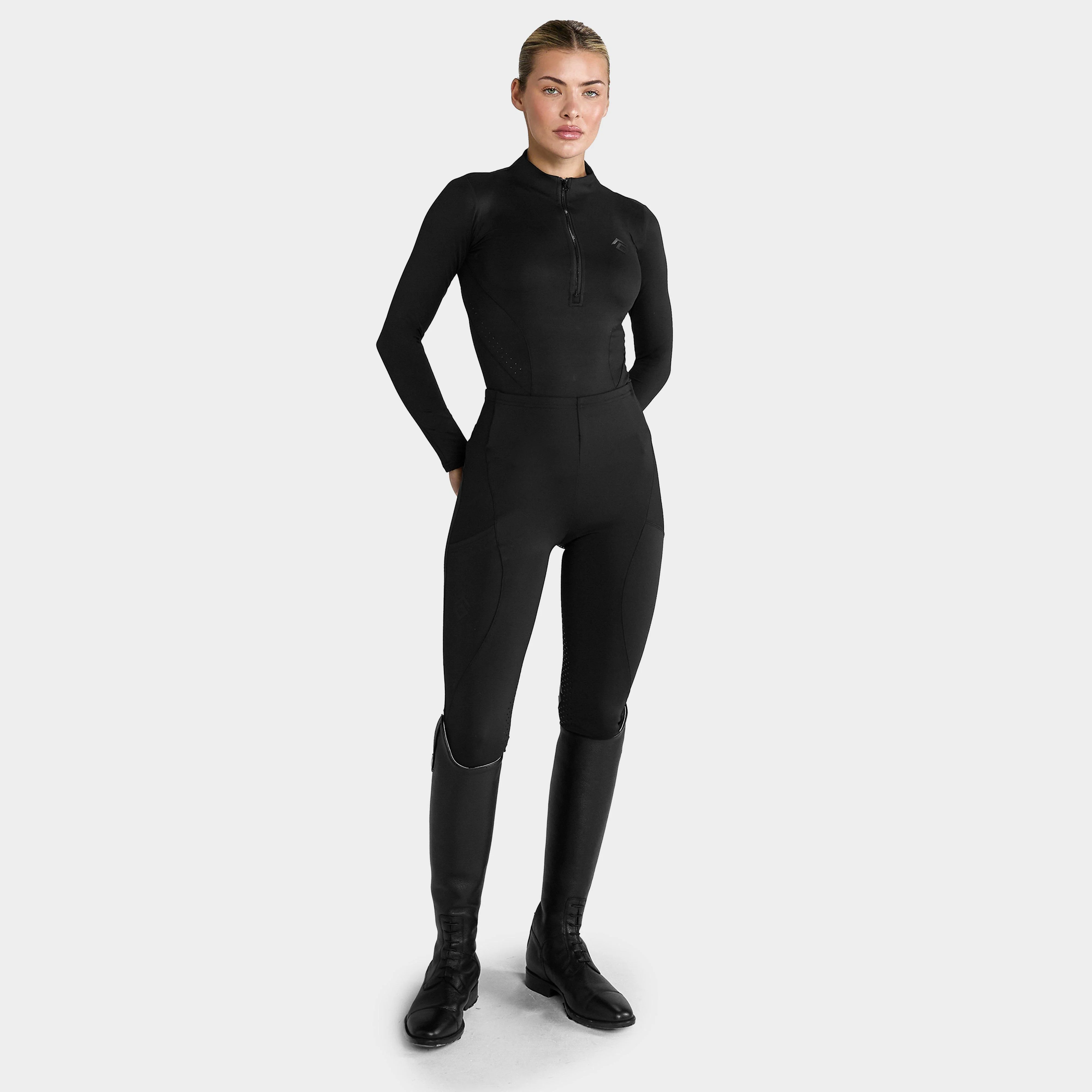 Womens Core Long Sleeve Base Layer Black - Image 2