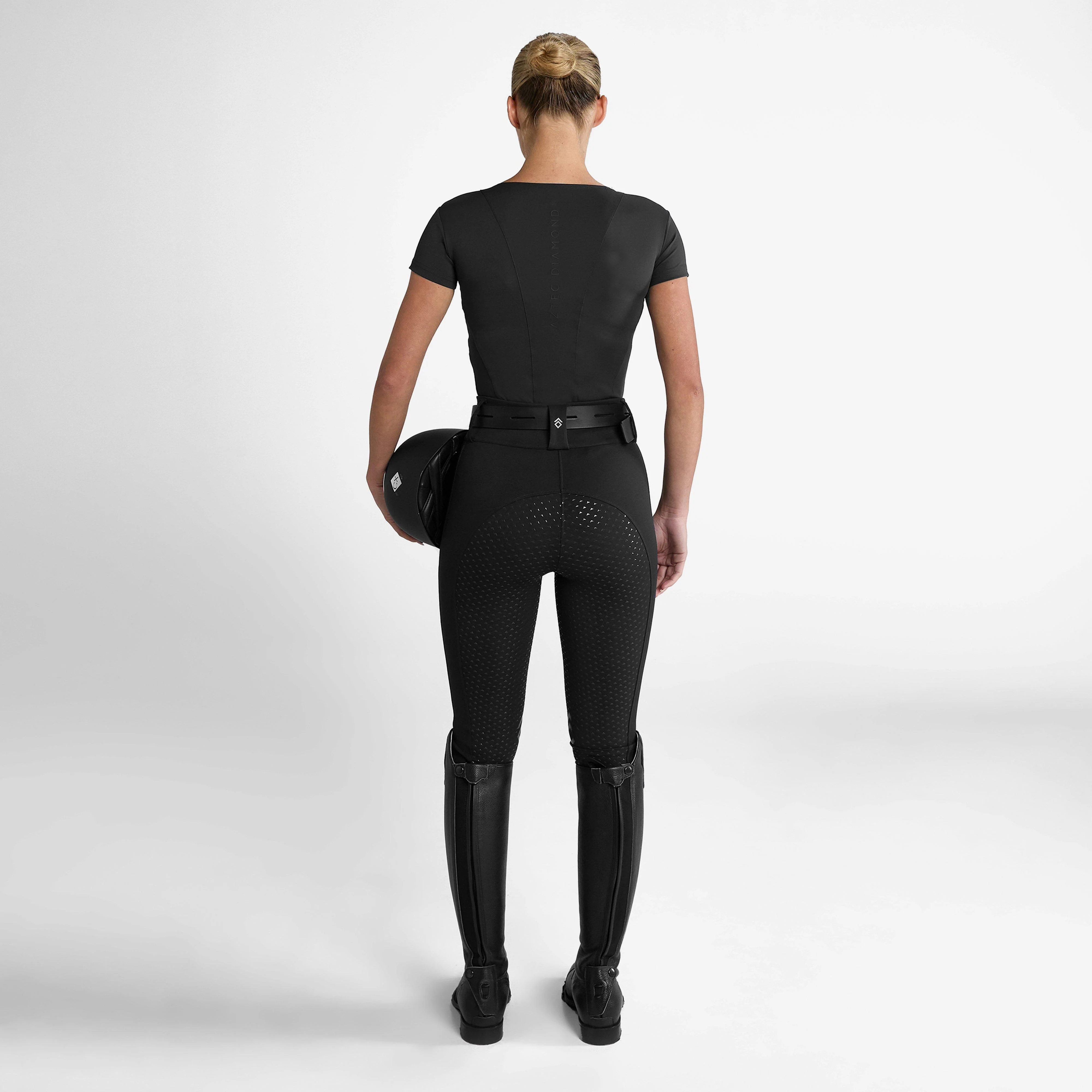Womens Full Seat Compression Breeches Black - Image 5