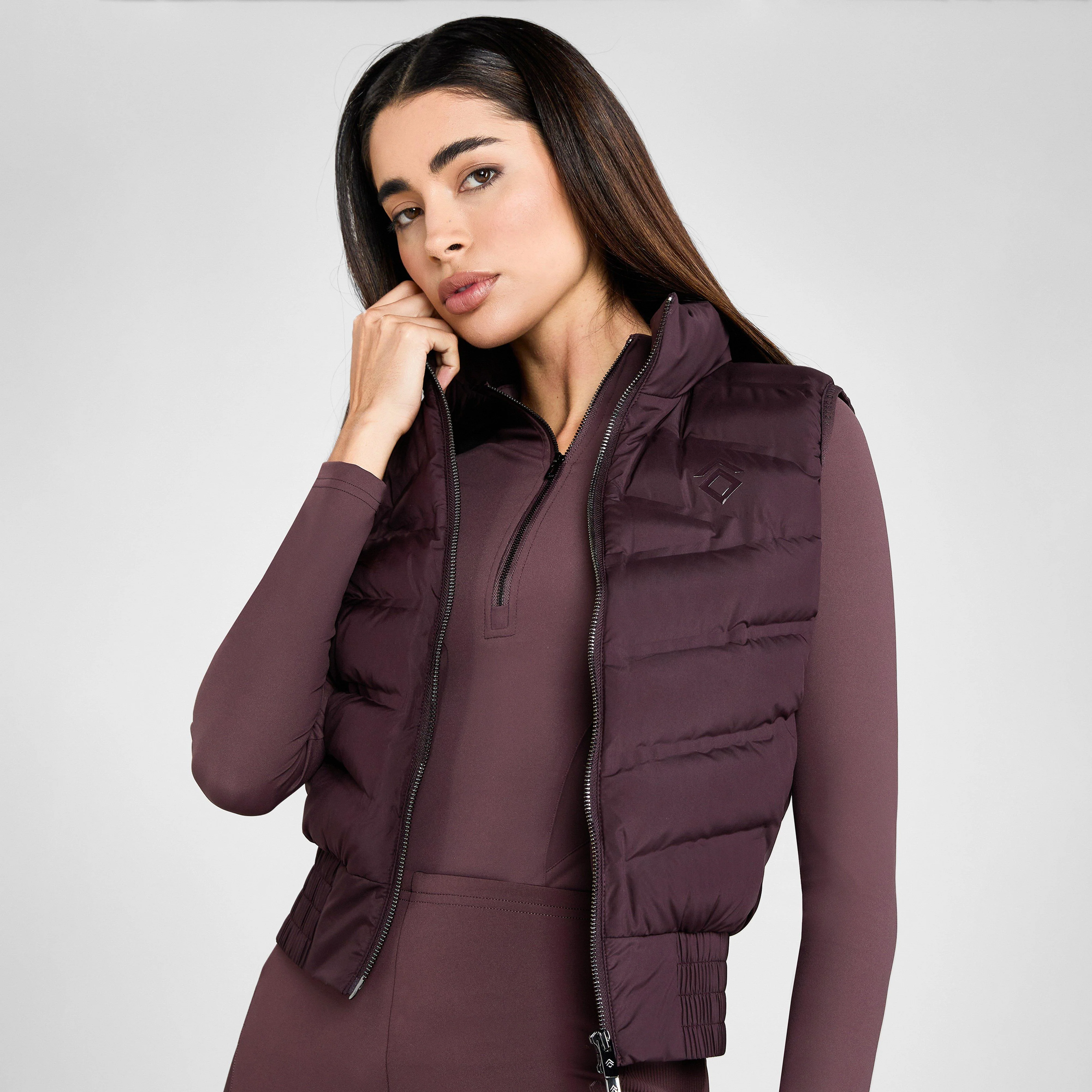 Womens Lightweight Gilet Mauve - Image 3