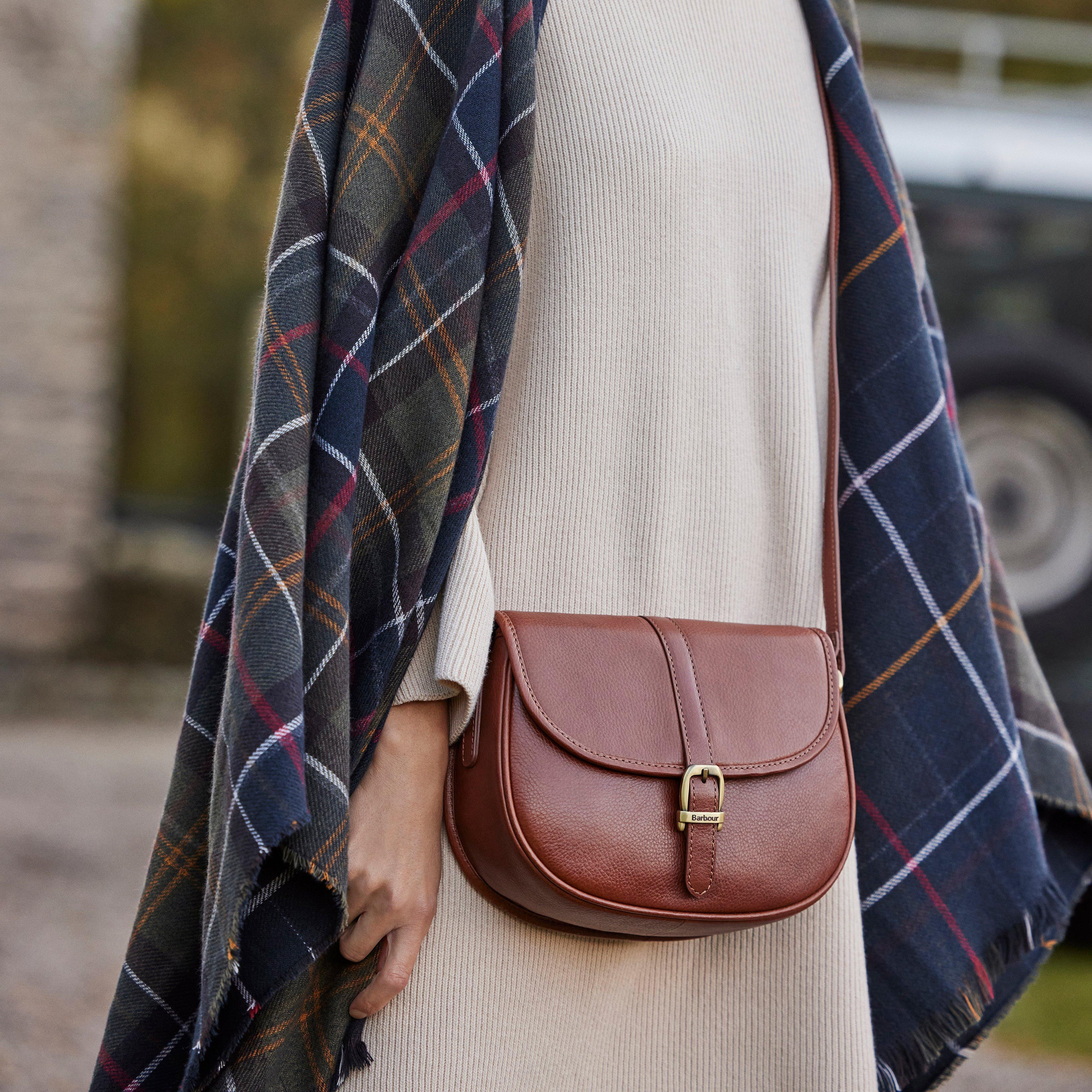 Laire Medium Leather Saddle Bag Brown - Image 7