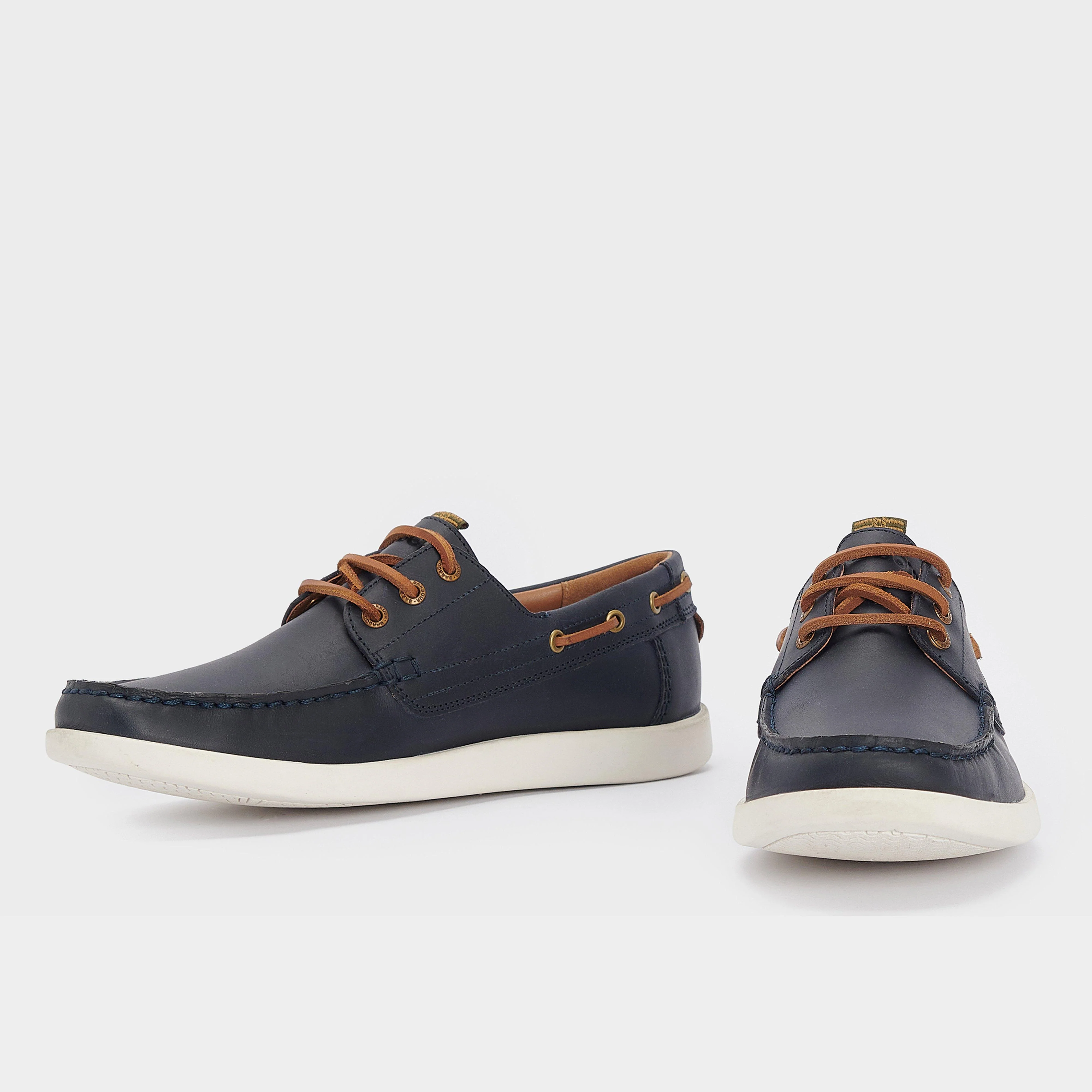 Mens Armada Boat Shoes Navy/Brown - Image 2