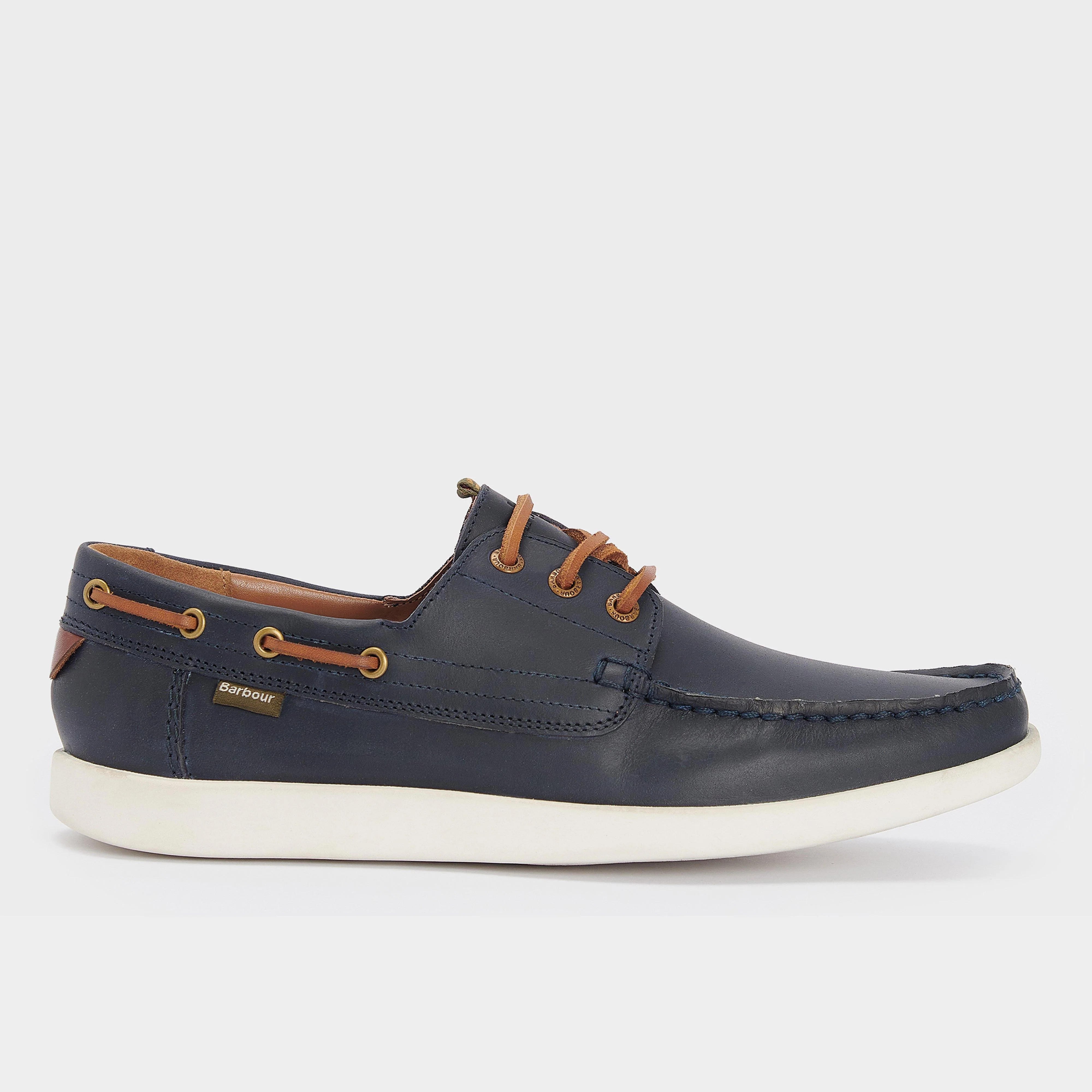 Mens Armada Boat Shoes Navy/Brown - Image 3