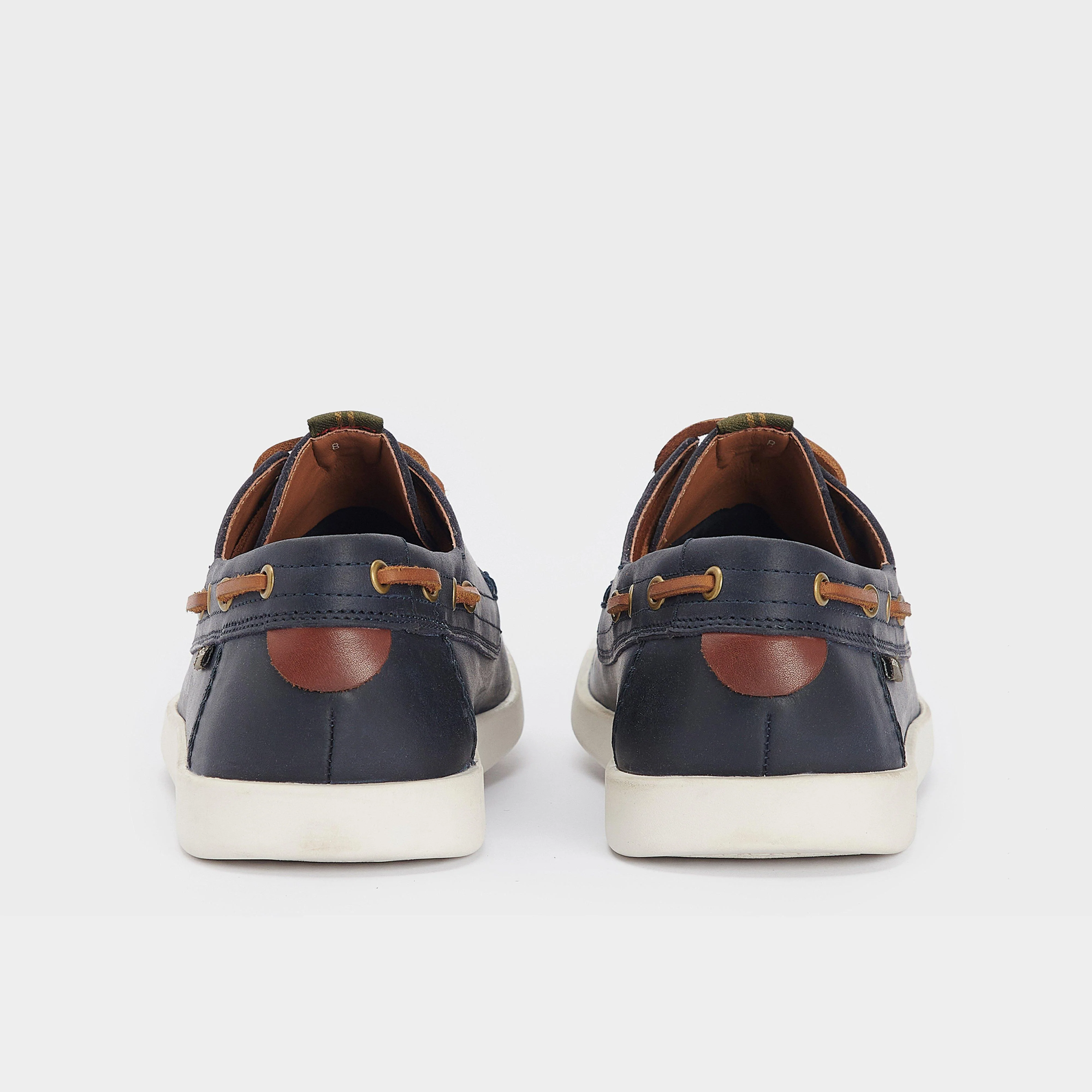Mens Armada Boat Shoes Navy/Brown - Image 4