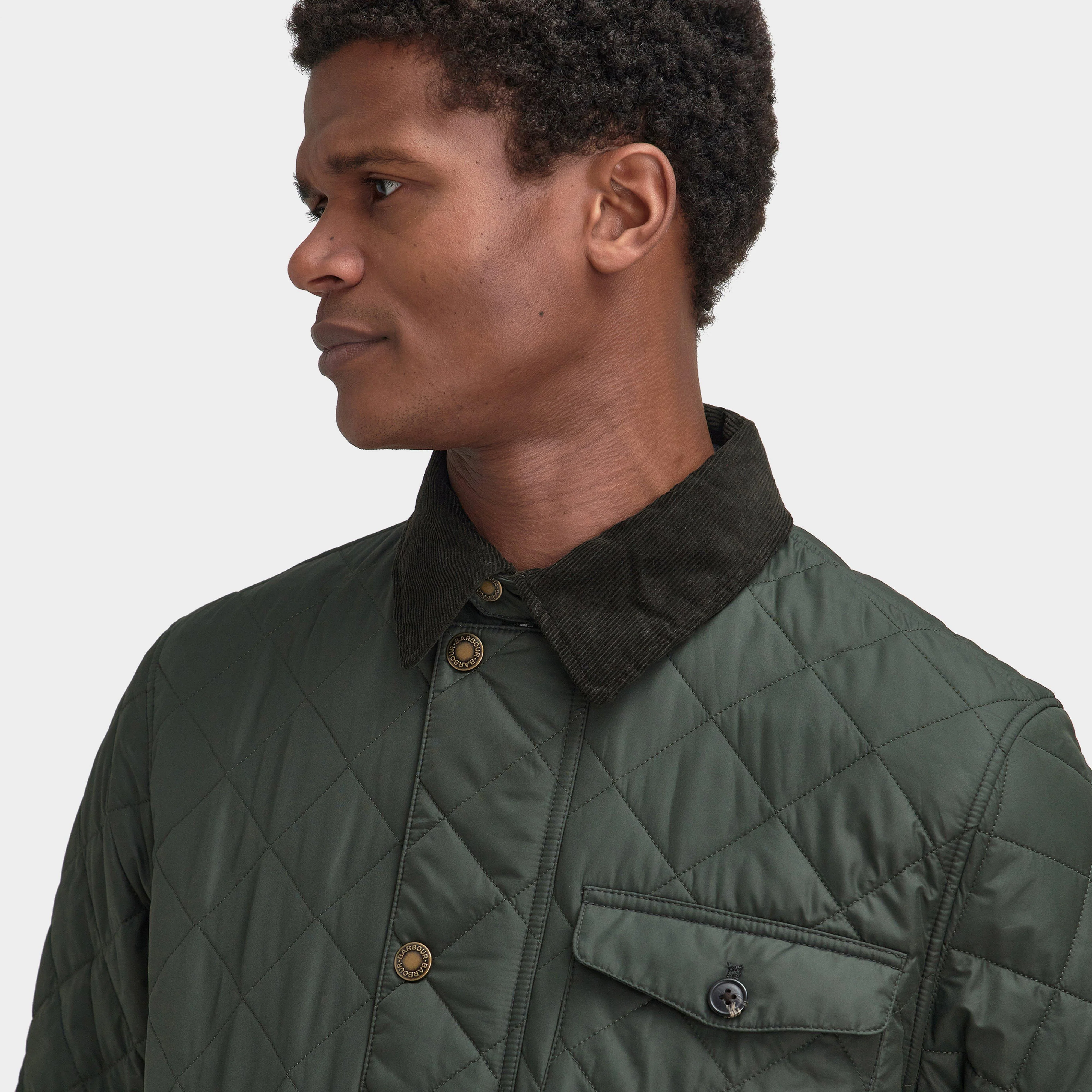 Mens Hornby Quilted Jacket Sage - Image 3