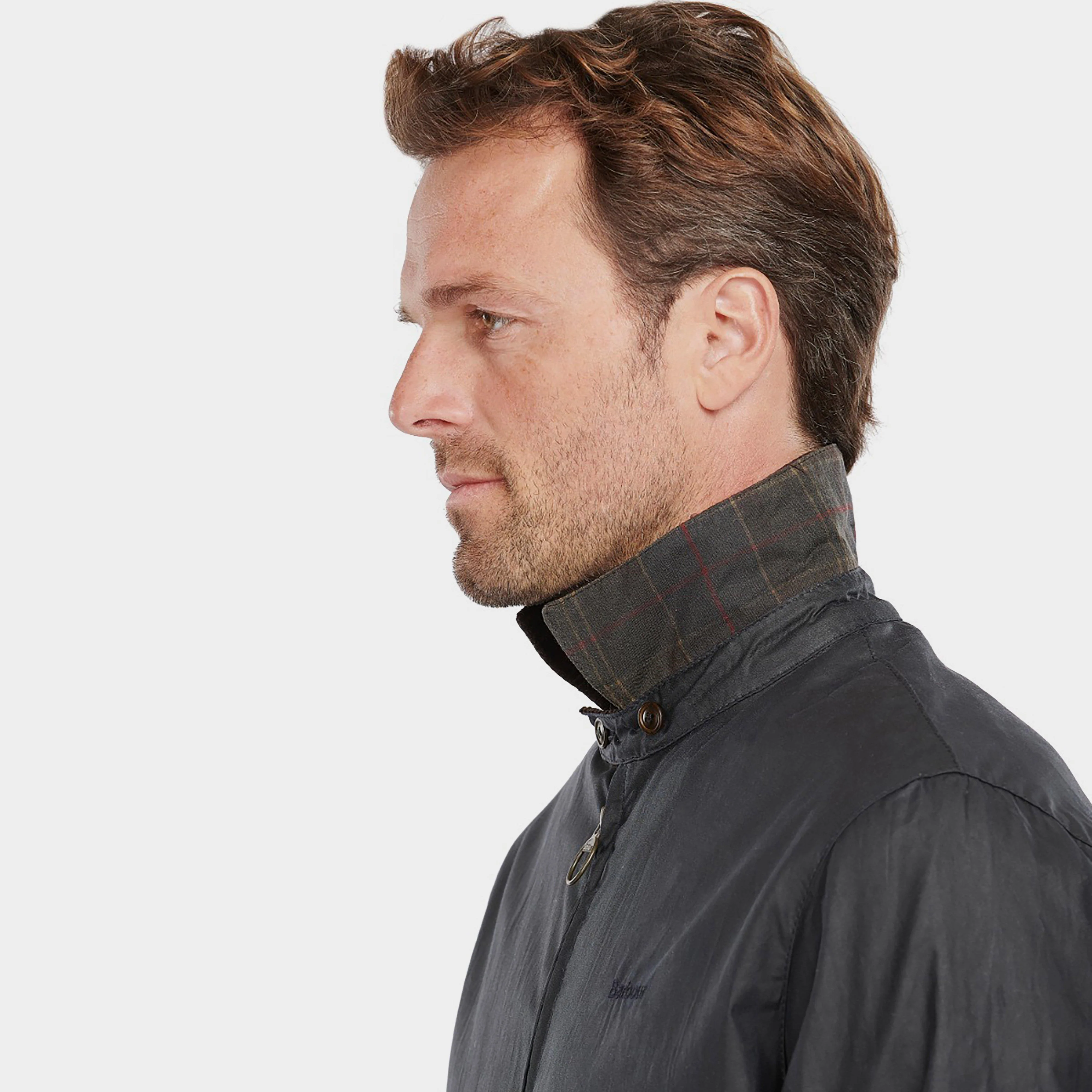 Mens Vital Wax Jacket Navy - Image 7