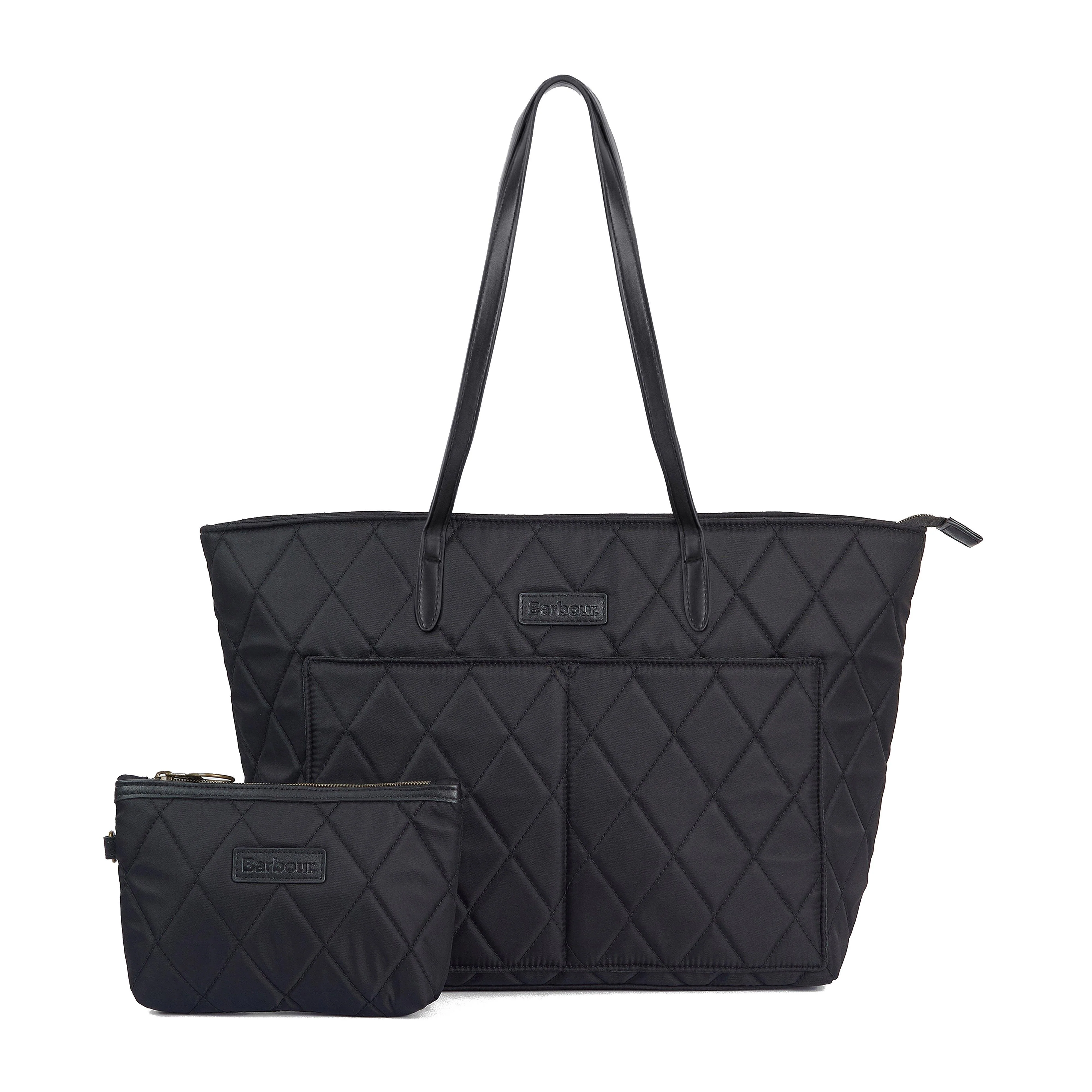 Quilted Tote Bag Black - Image 12
