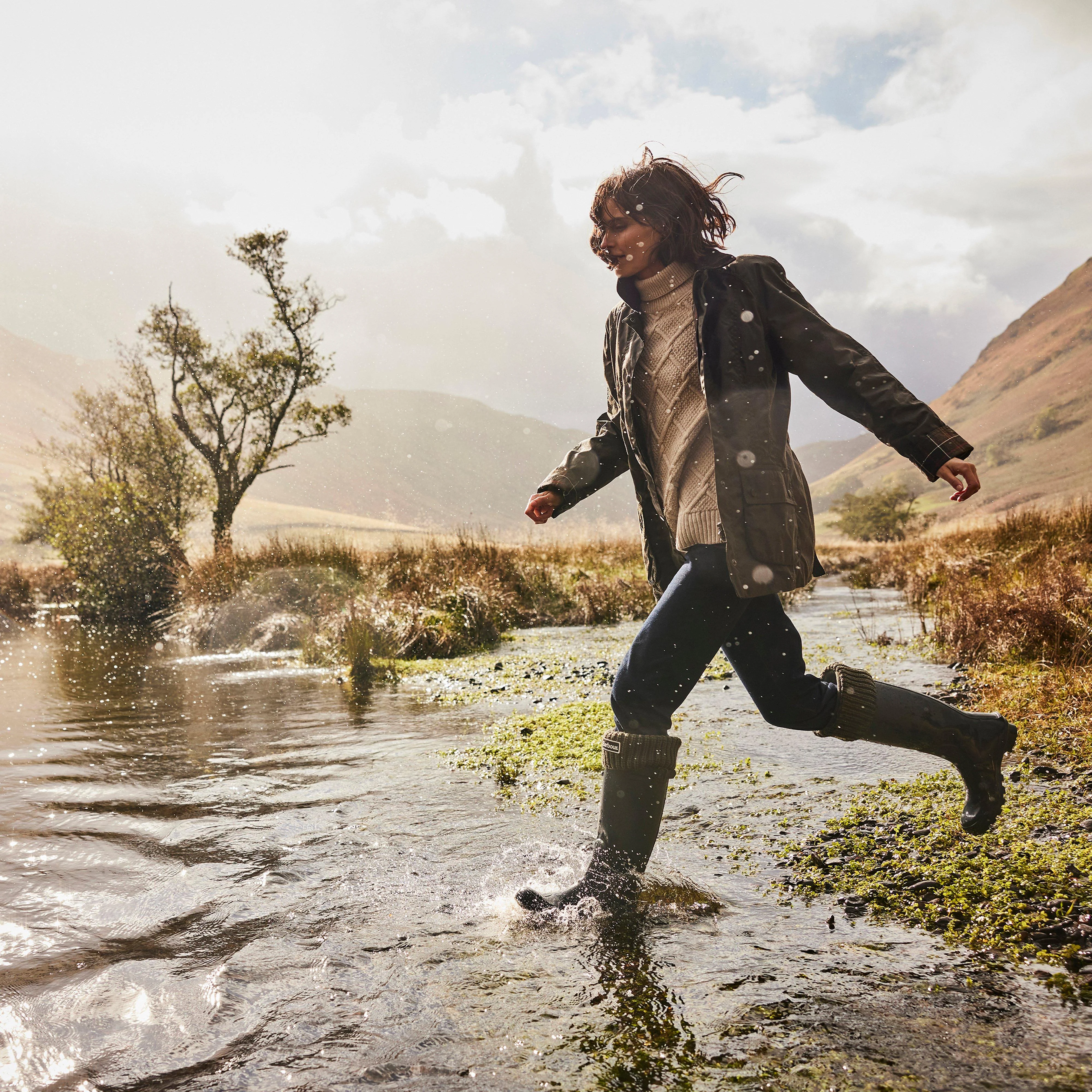 Womens Bede Wellington Boots Olive - Image 9