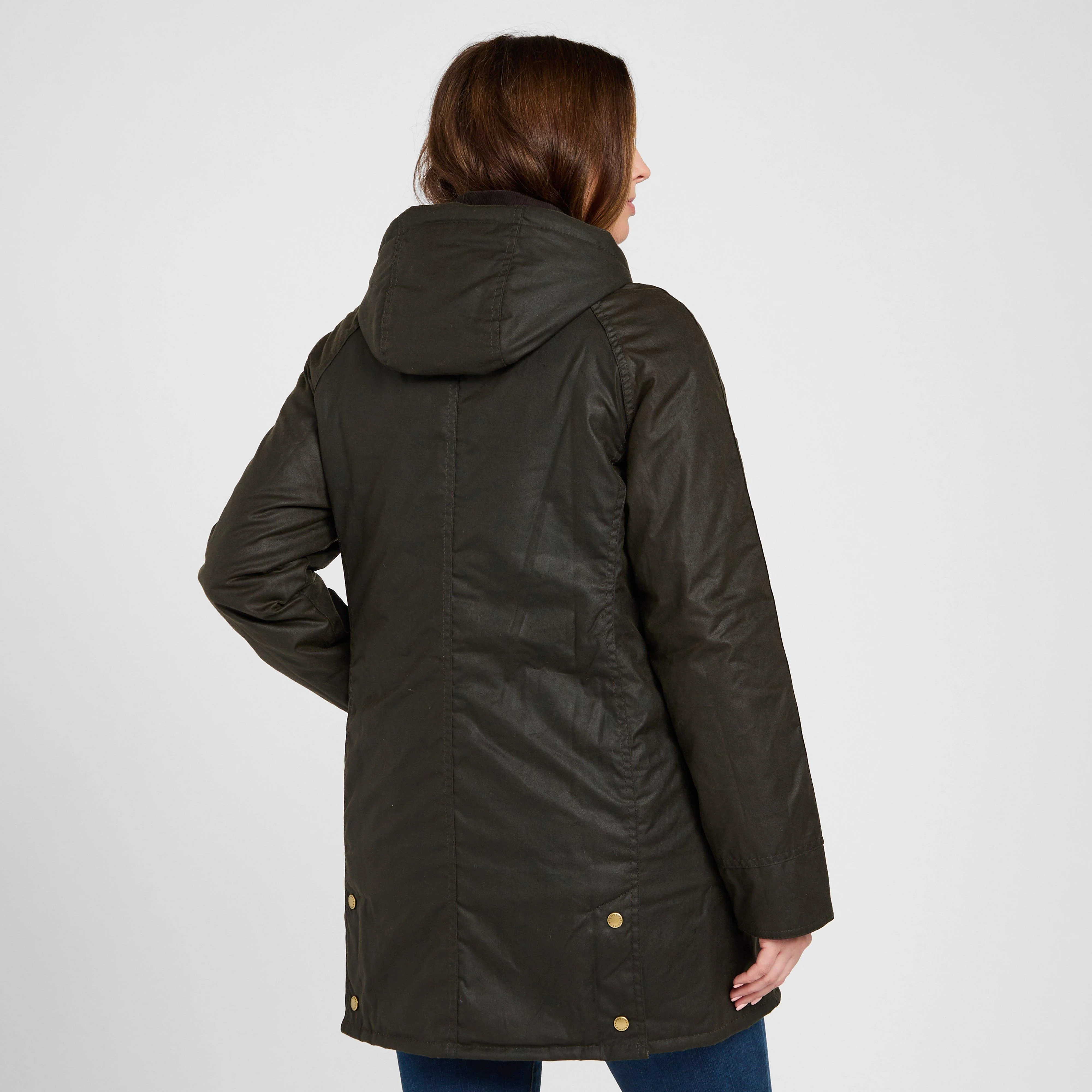 Womens Bower Wax Jacket Olive - Image 2