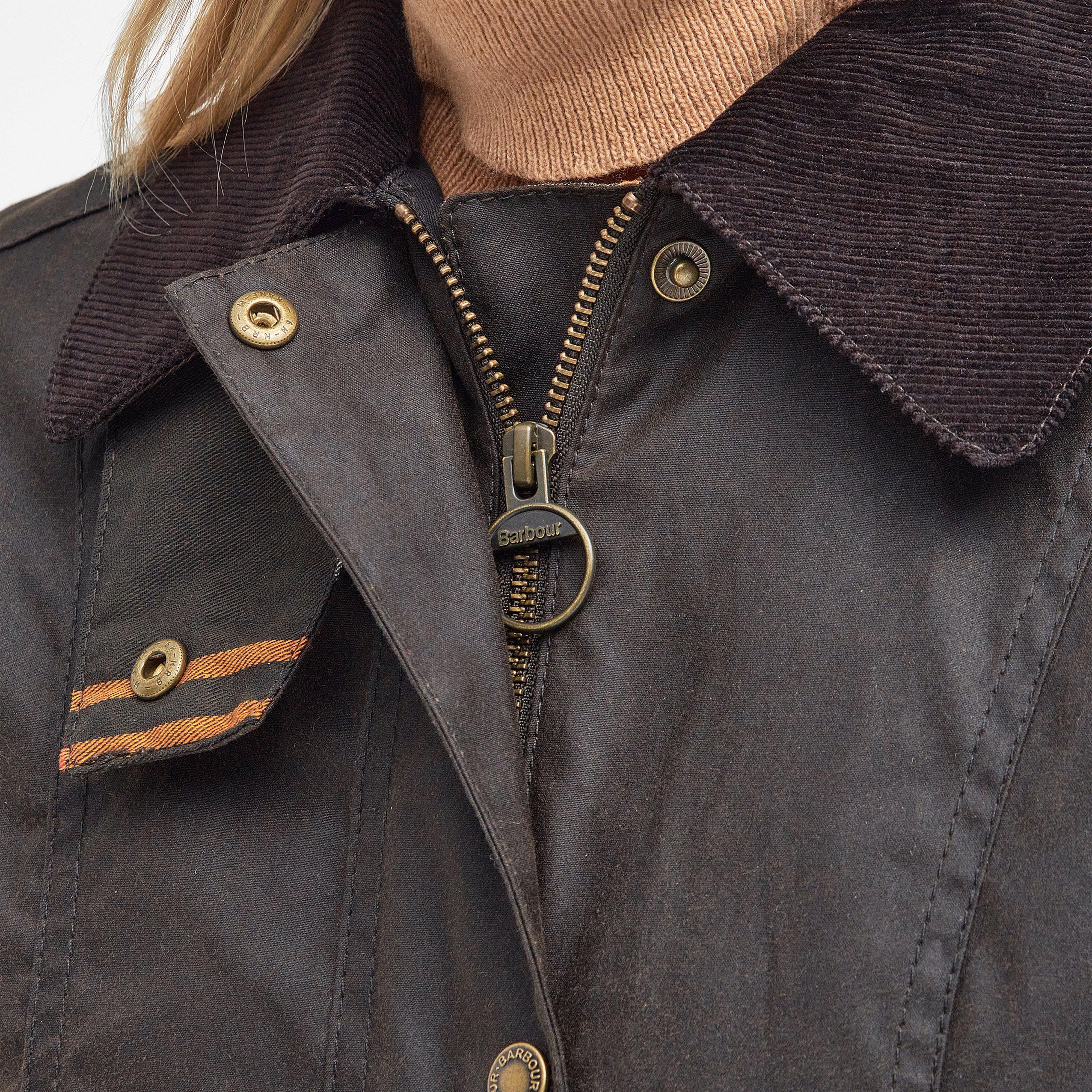 Womens Fiddich Wax Jacket Olive/Classic - Image 5