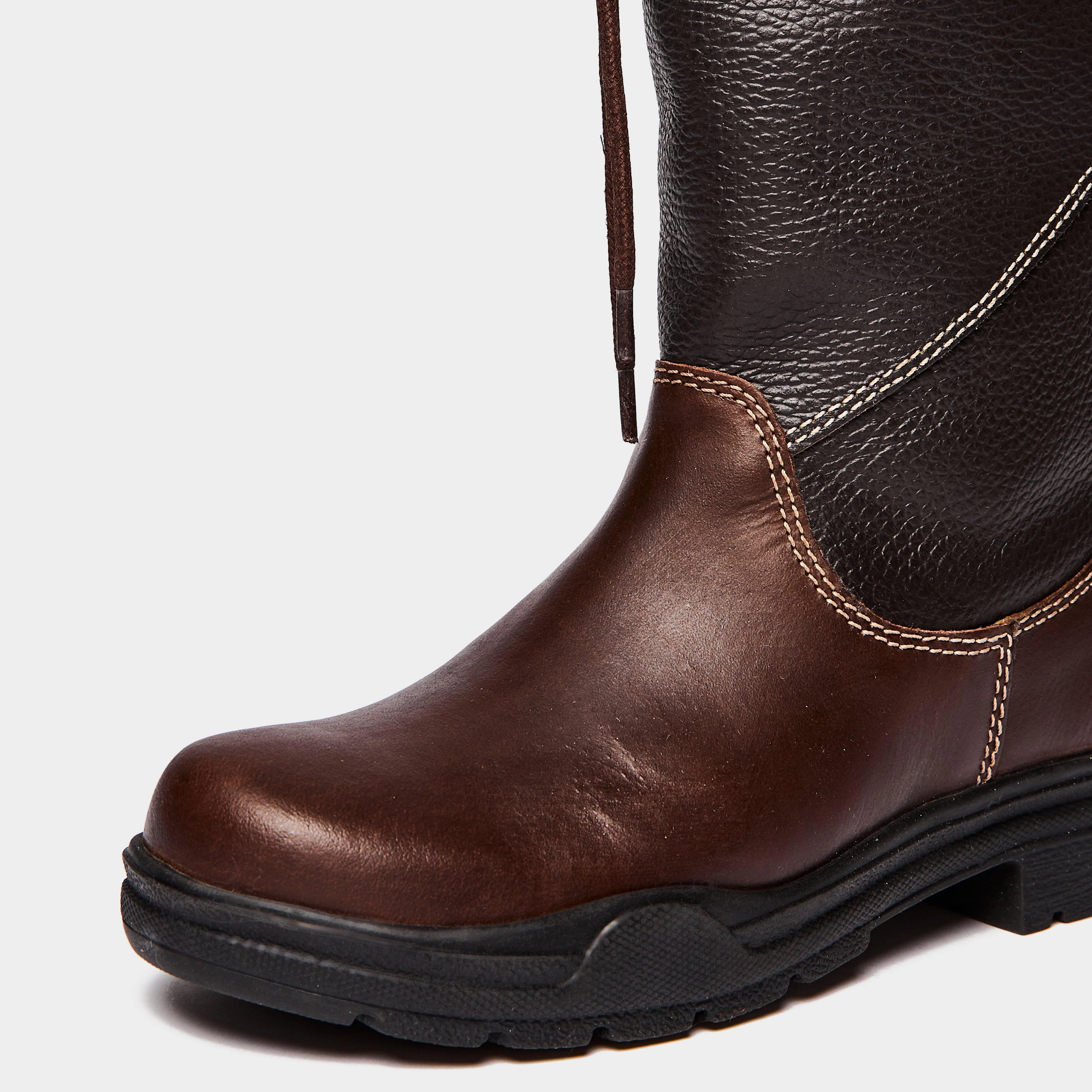 Womens Warwick Pull On Wide Calf Country Boots Brown - Image 4