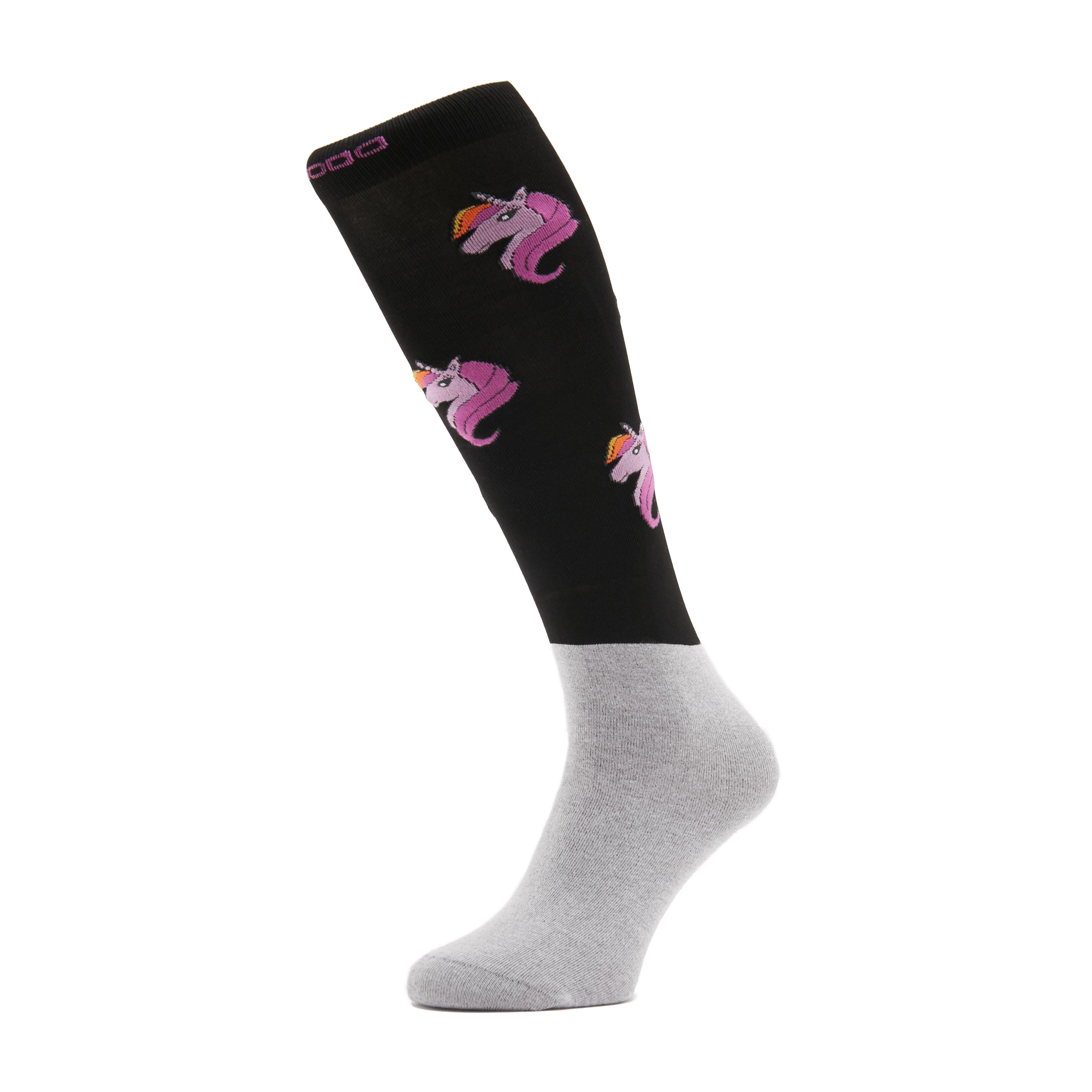 Adults Microfibre Socks Black Unicorn - Image 6