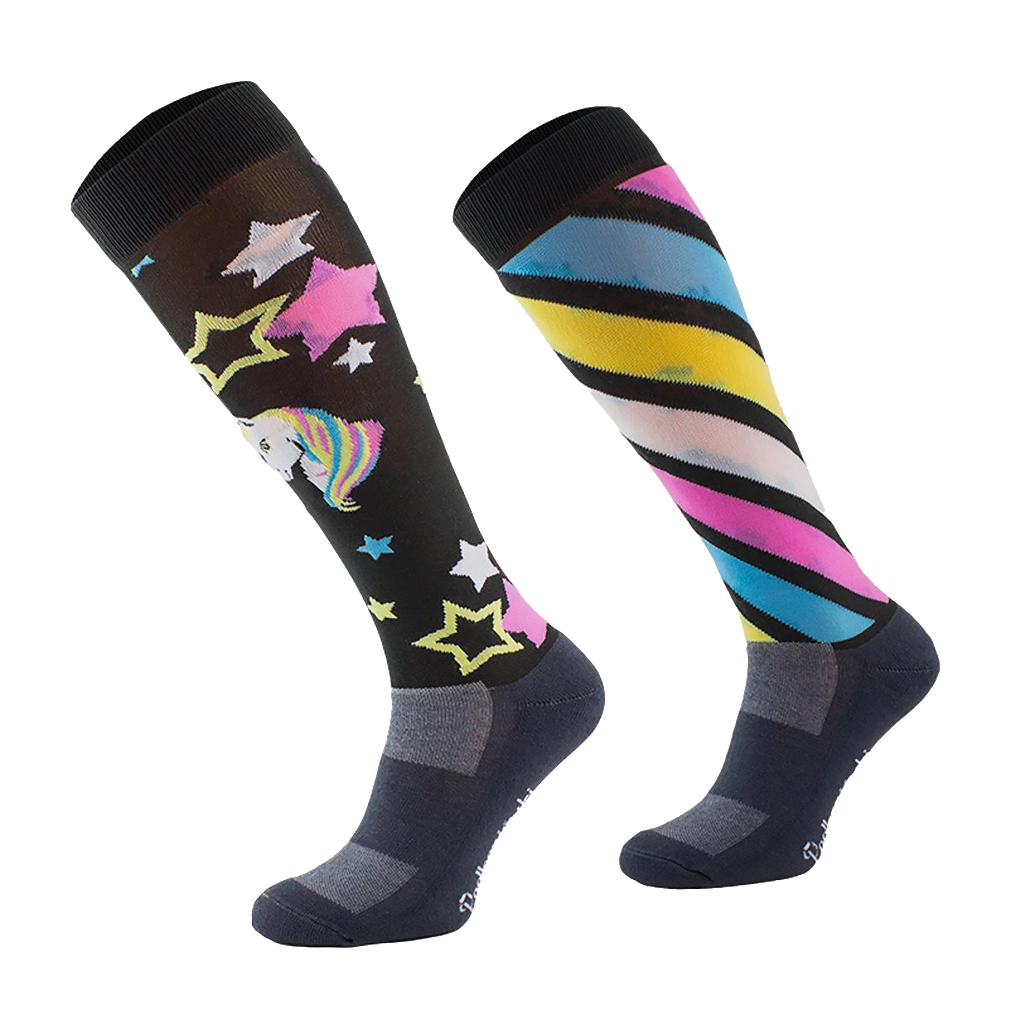 Unisex Novelty Socks Black Unicorn - Image 2