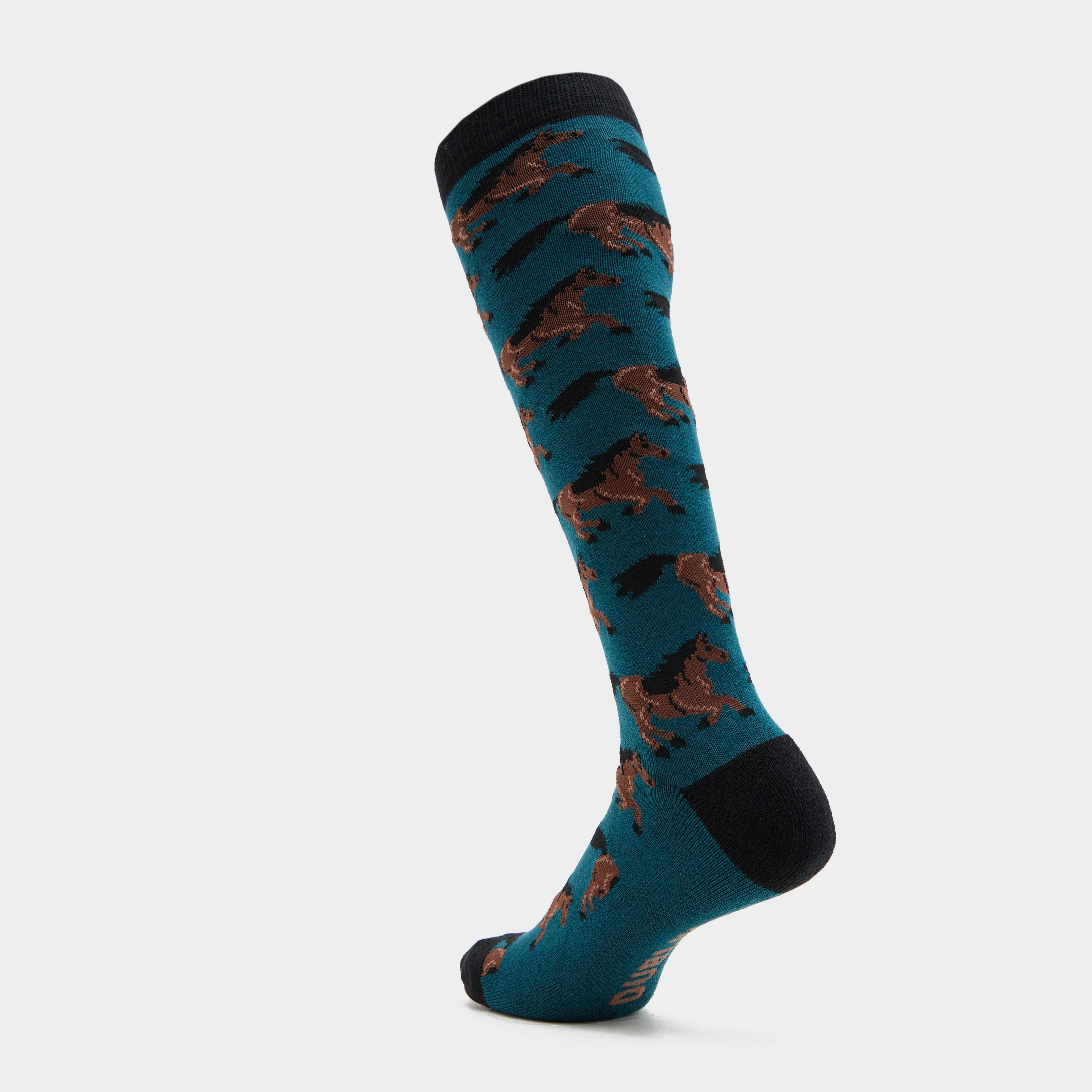 Single Pack Socks Green Chestnut Horses - Image 2