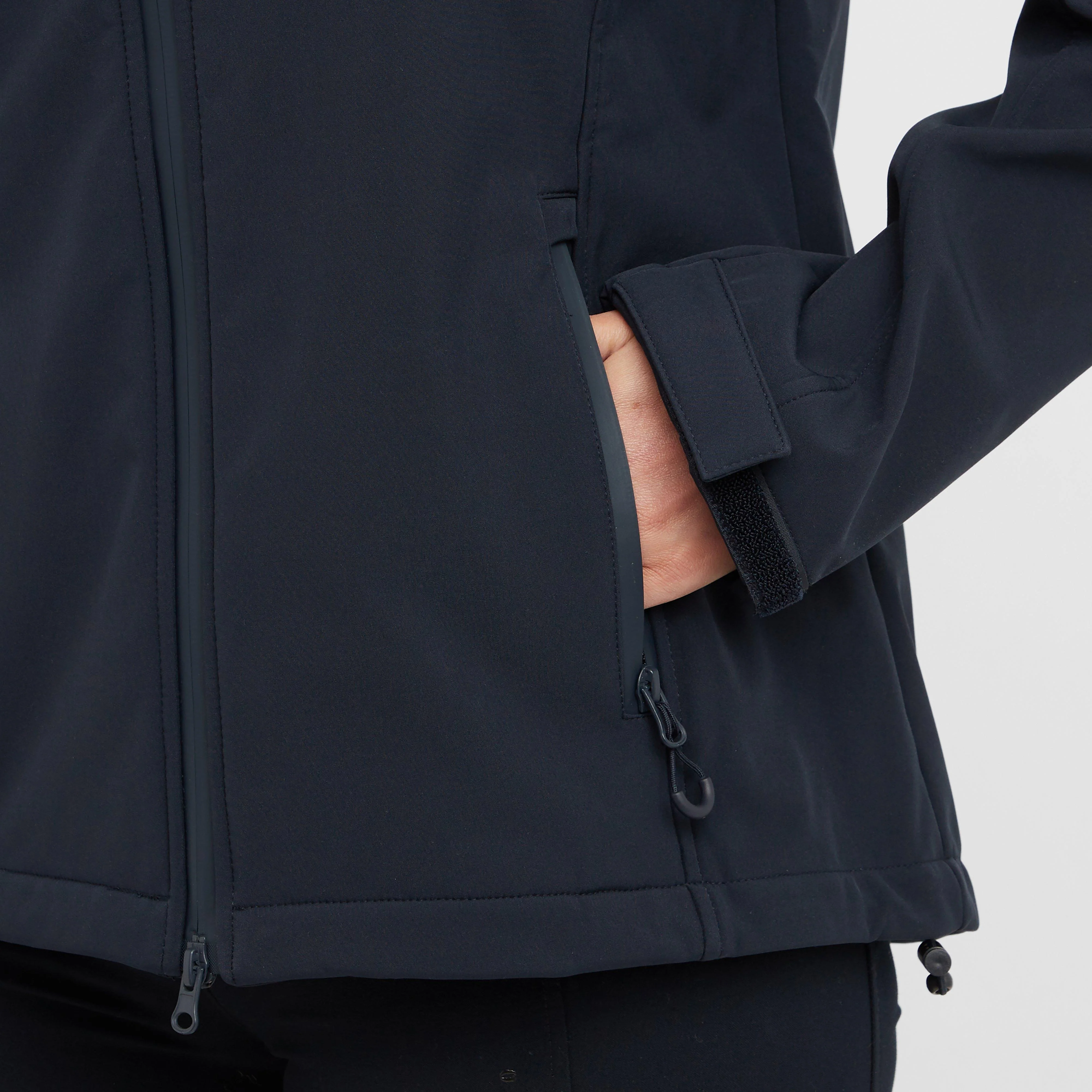 Womens Bonded Jacket Navy - Image 7