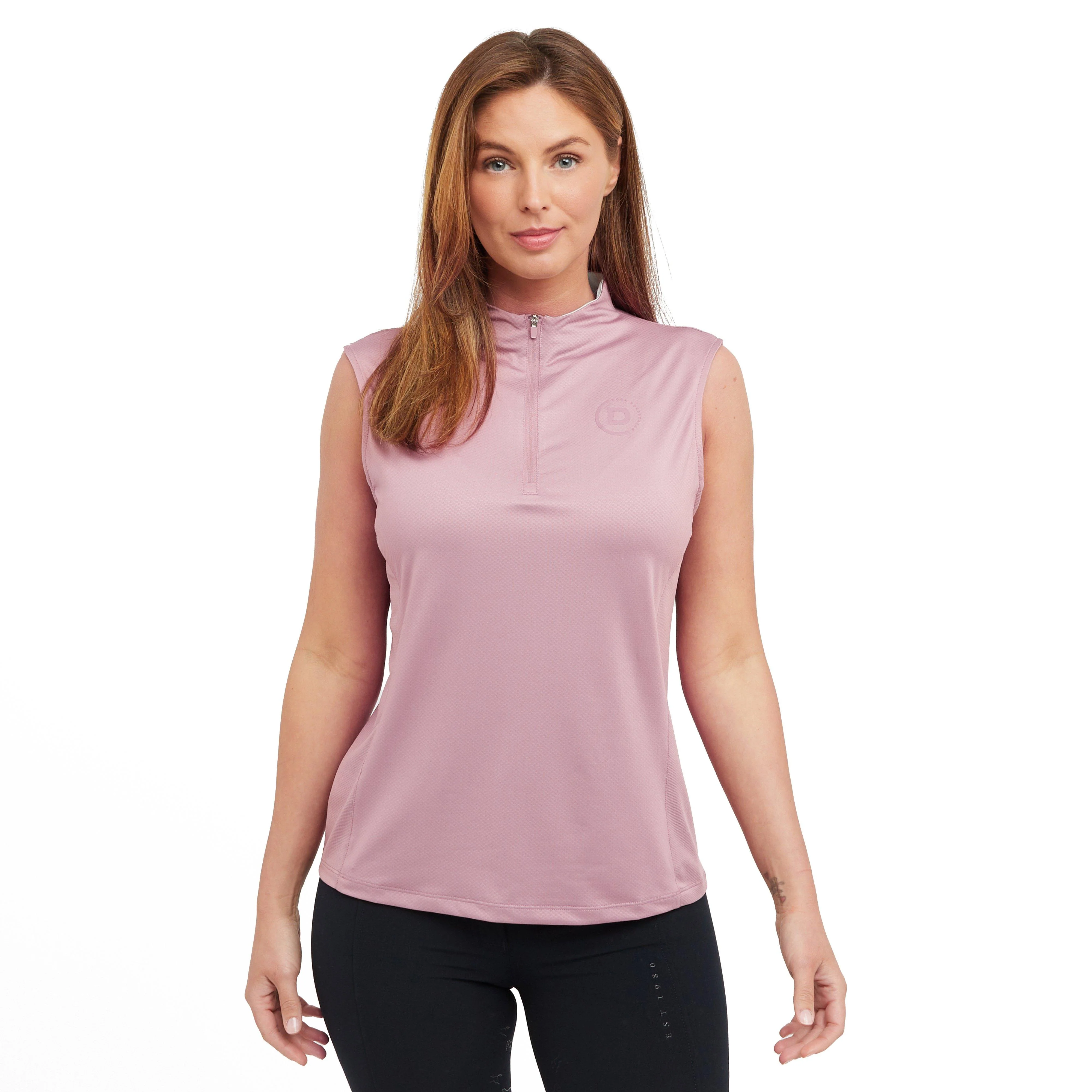 Womens Breathable Sleeveless Riding Top Dusty Rose - Image 6