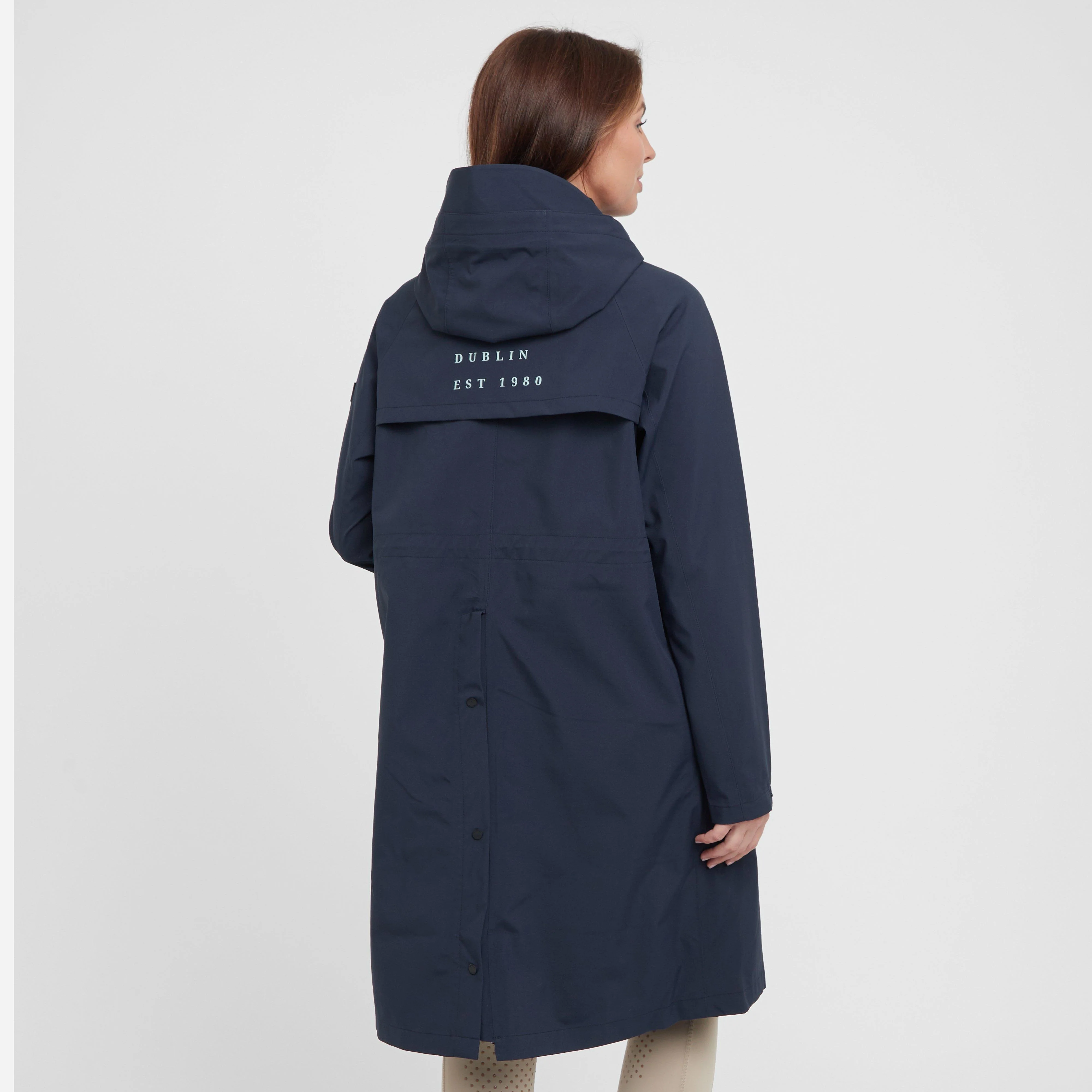 Womens Rowan Waterproof Riding Coat Sky Captain - Image 2
