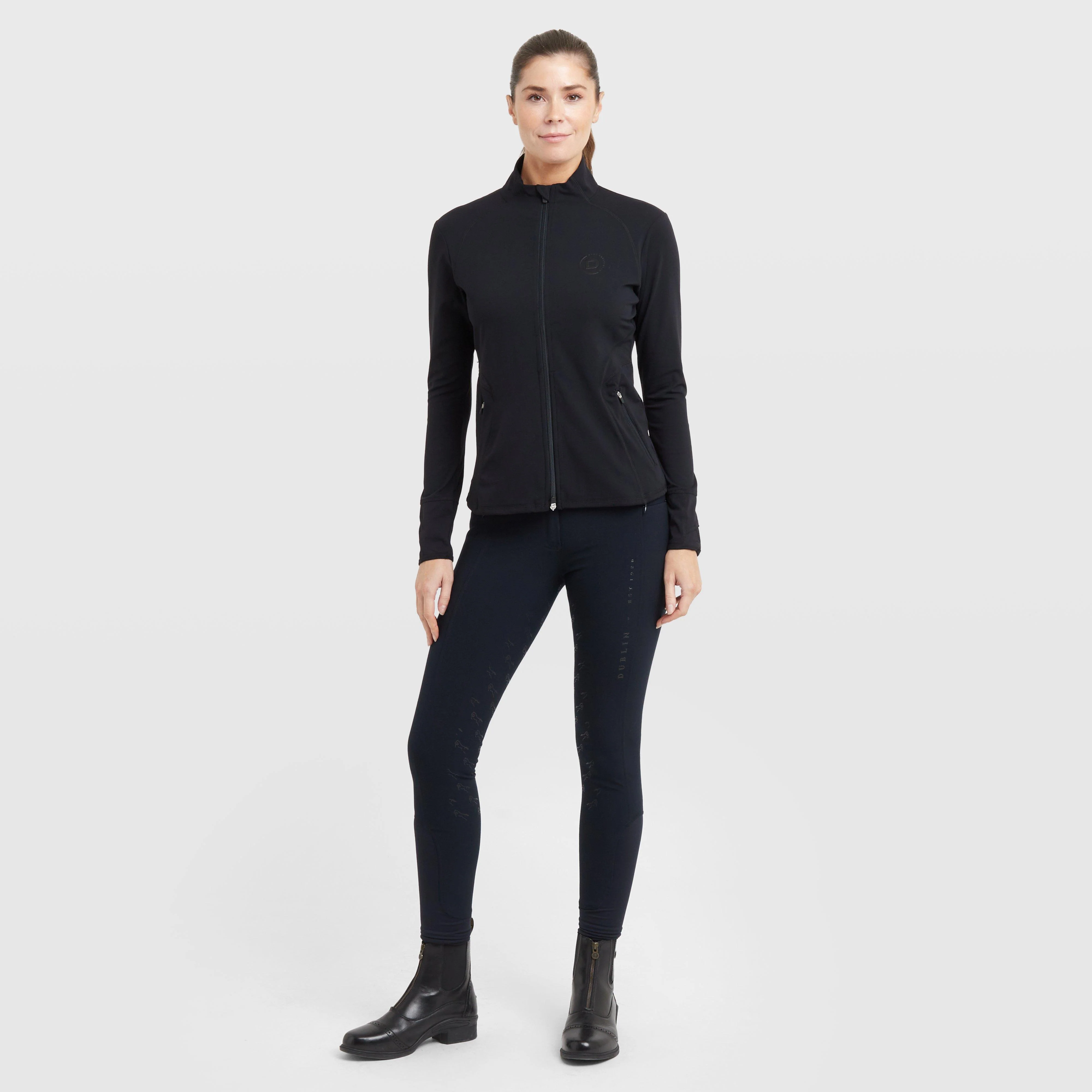 Womens Versatile Fitted Zip Through Jacket Black - Image 3