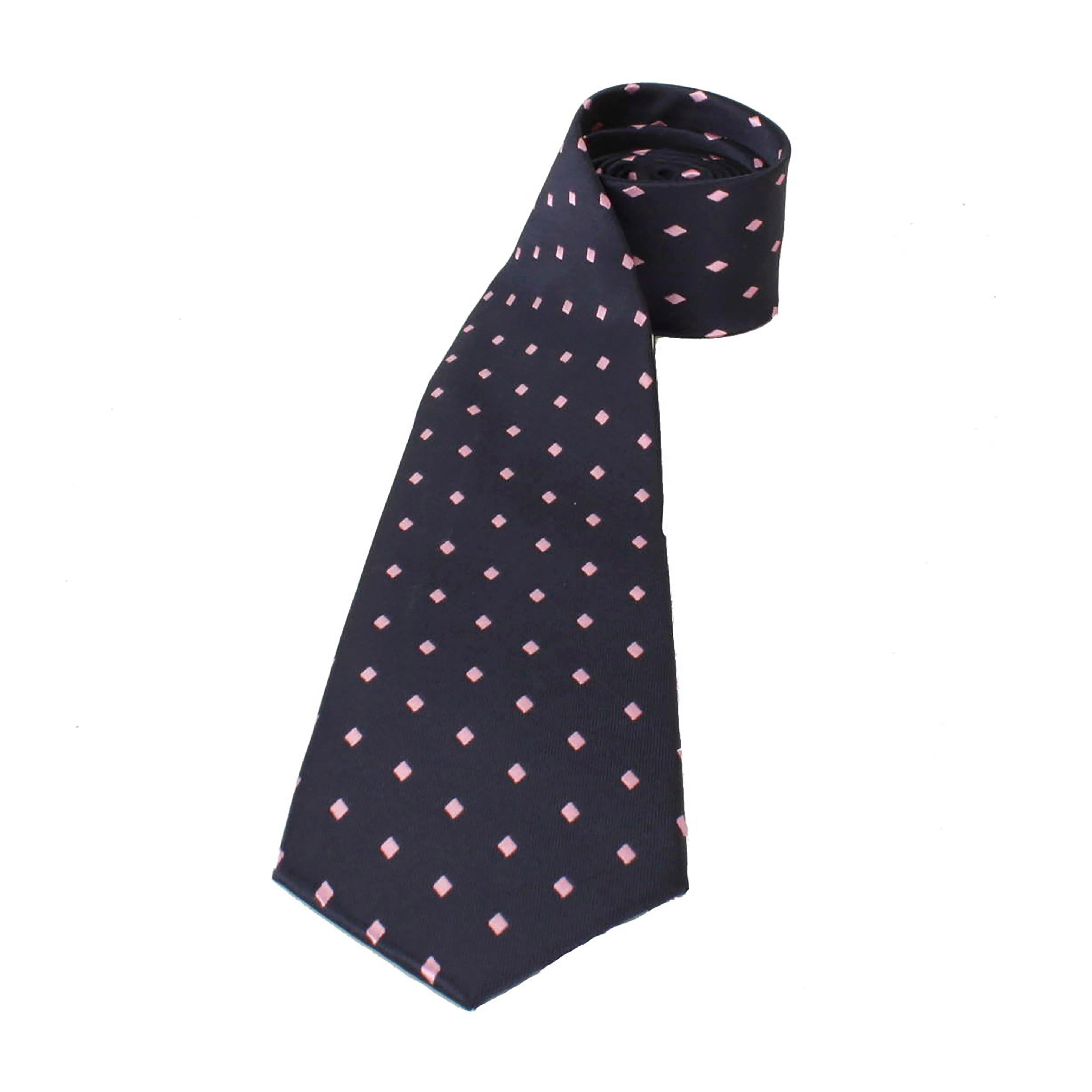 Childs Diamond Show Tie Navy/Pink - Image 2